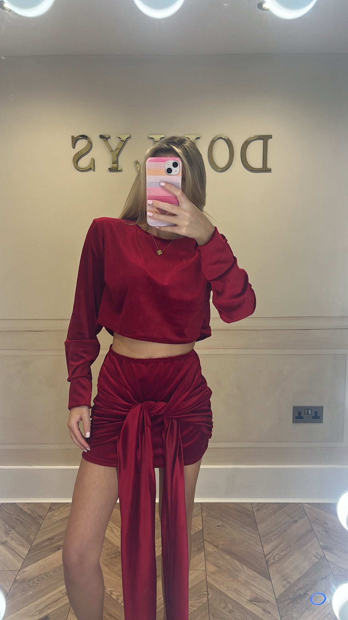 Velvet tie co-ord