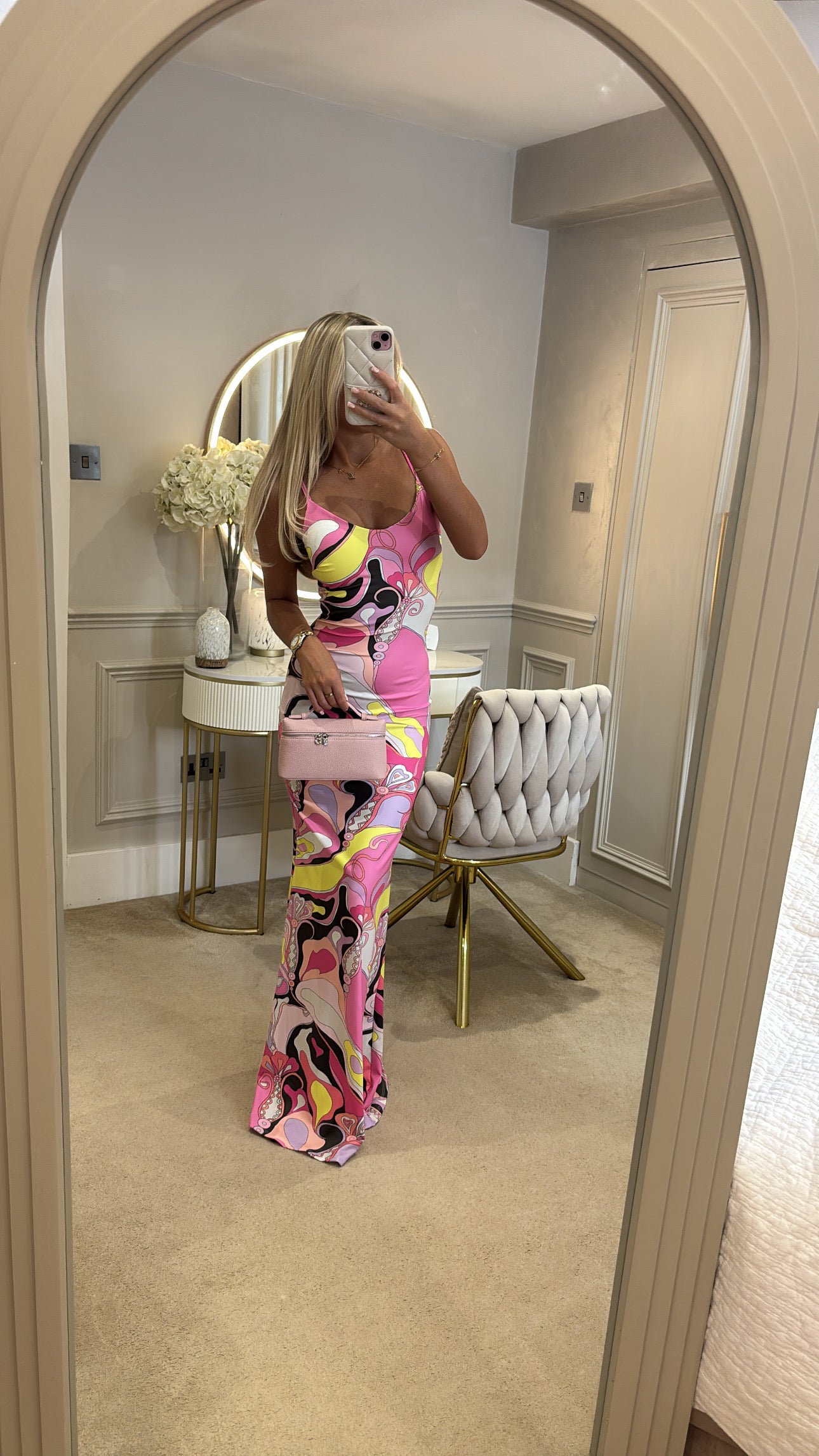 Printed pattern maxi dress