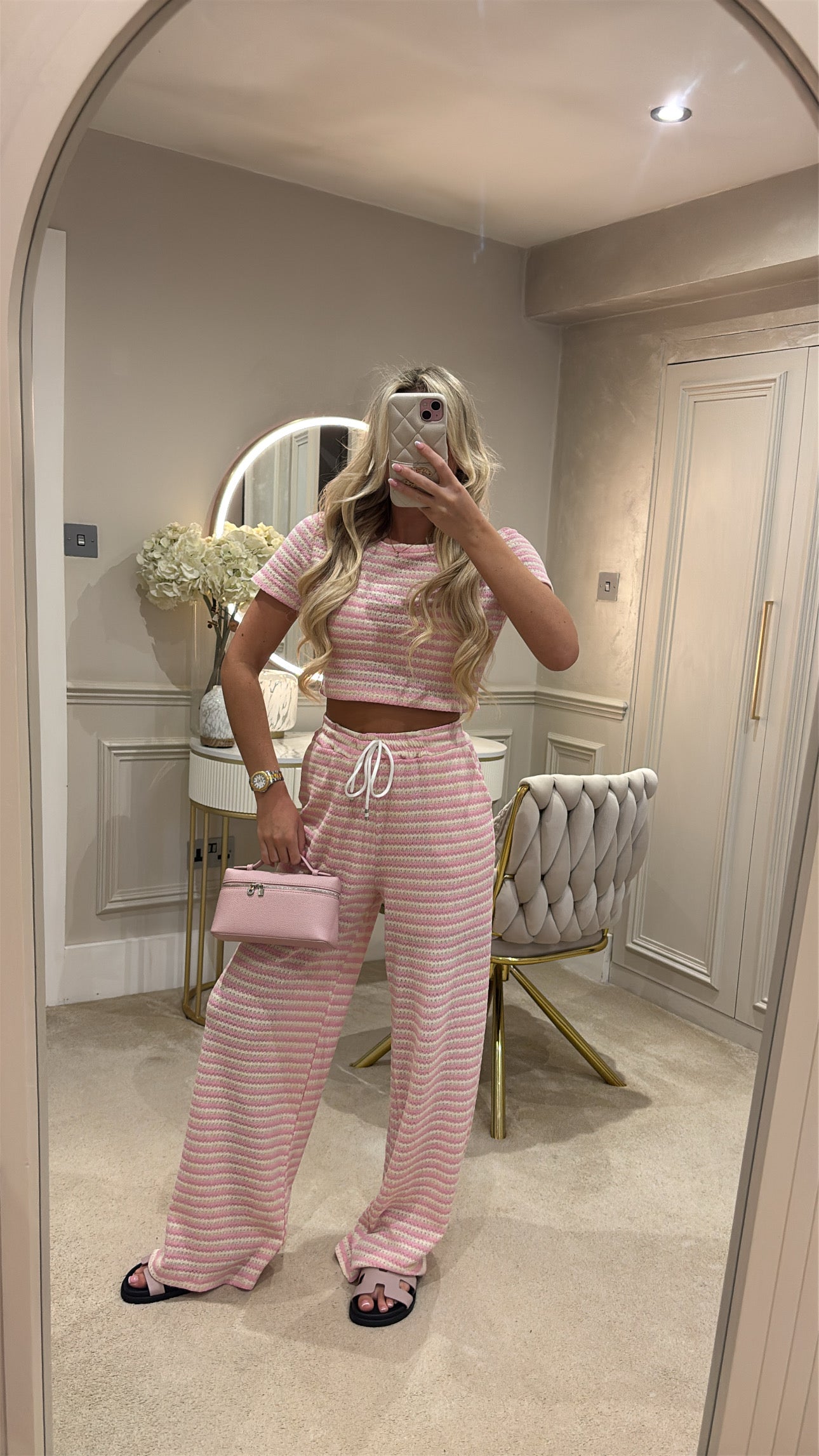 Cropped T-shirt lounge set