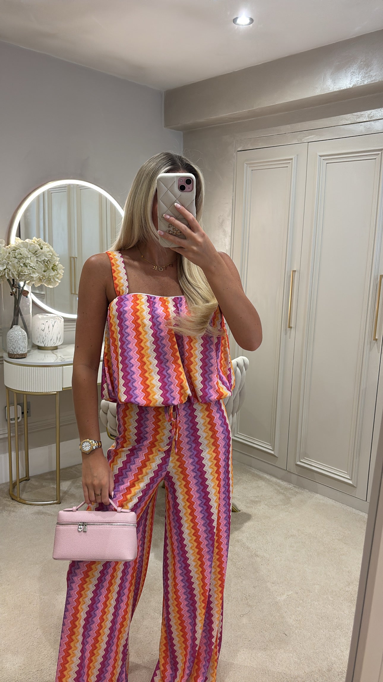 Zig zag trouser set