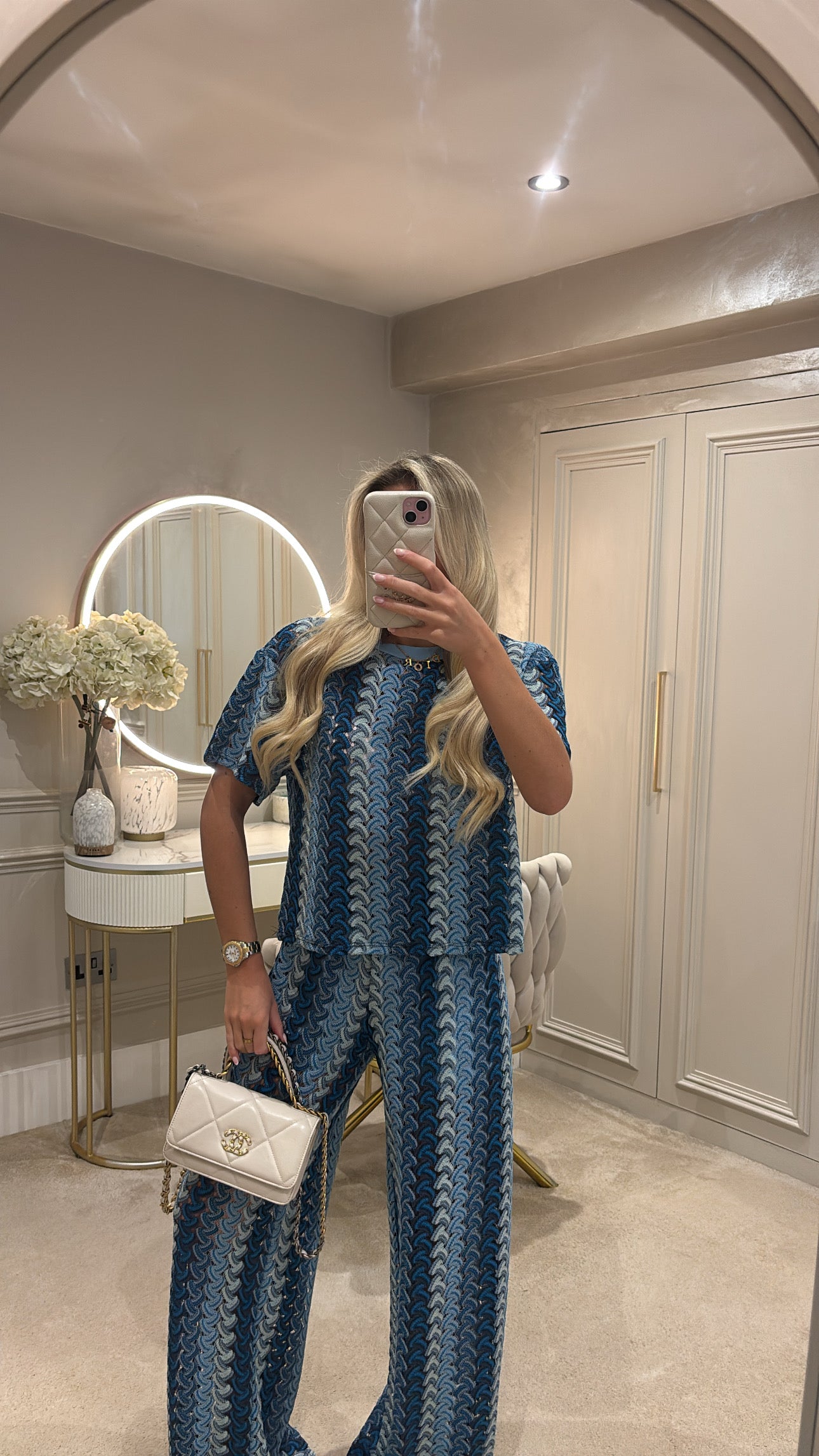 Pattern T-shirt trouser co-ord