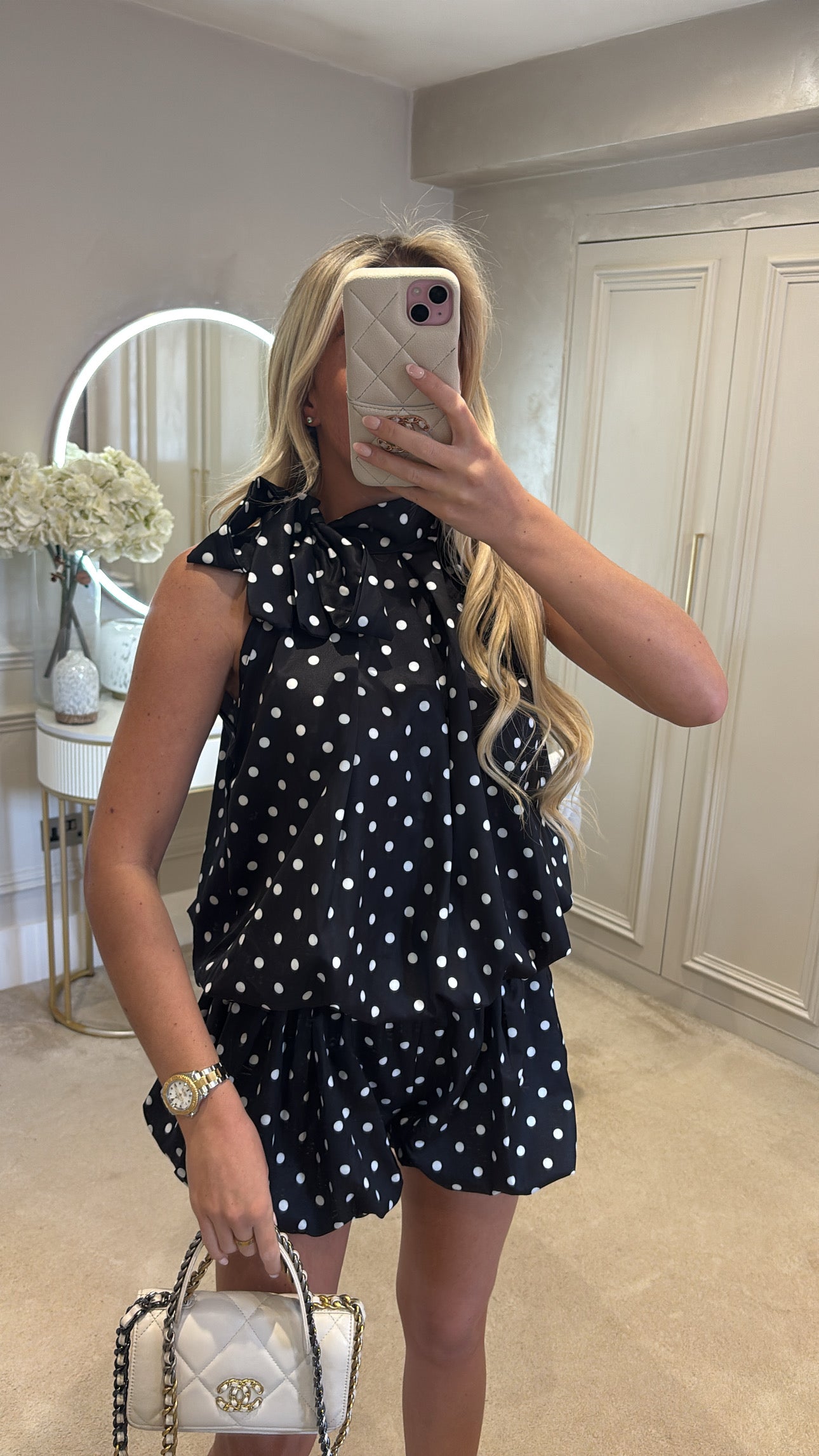 Polkadot Balloon short co-ord￼