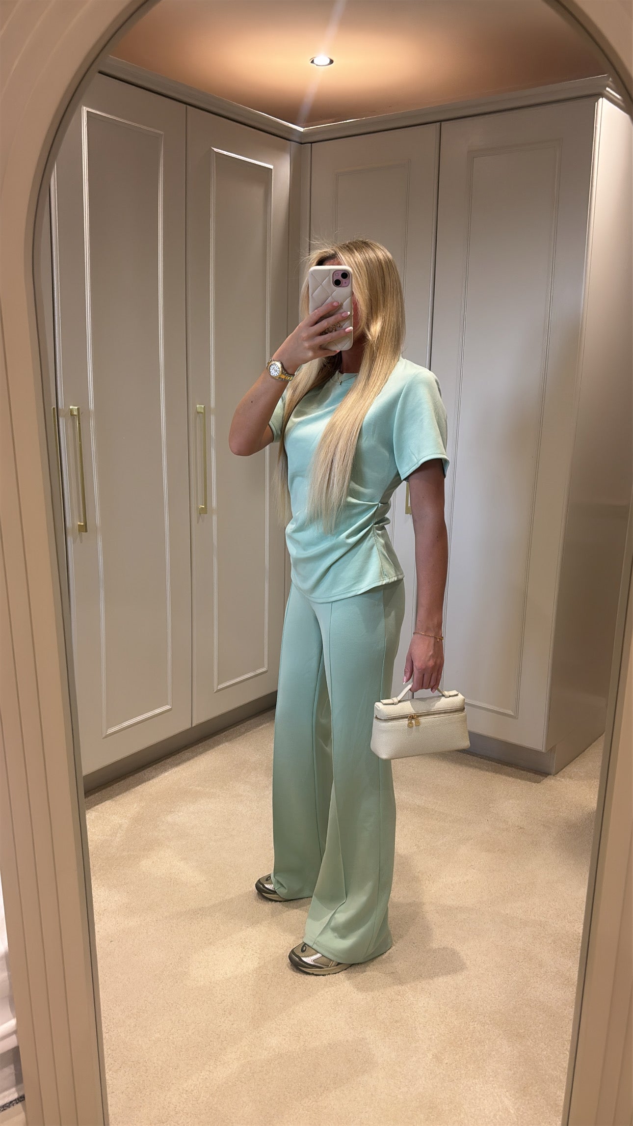Ruched flared lounge set