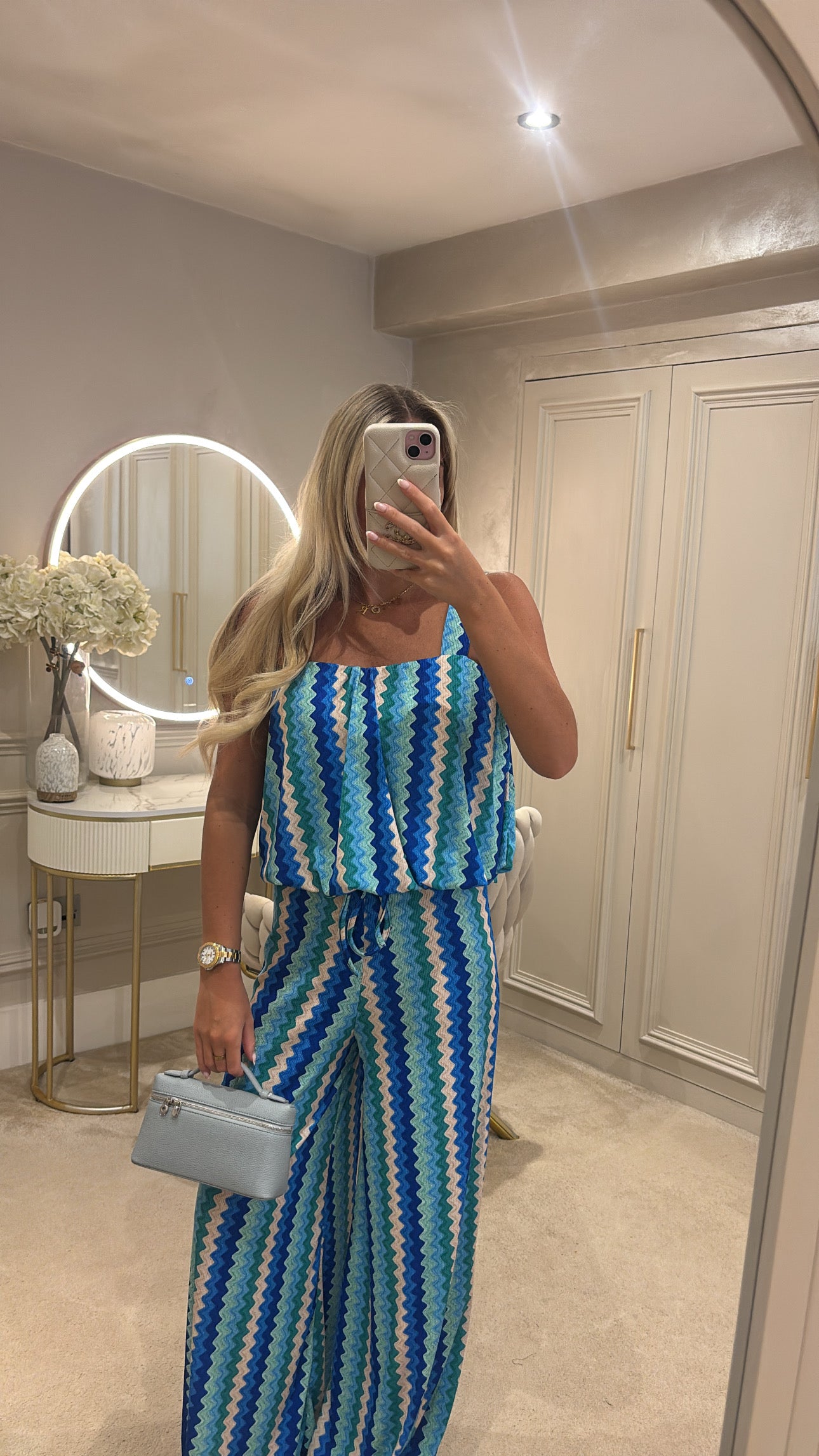 Zig zag trouser set
