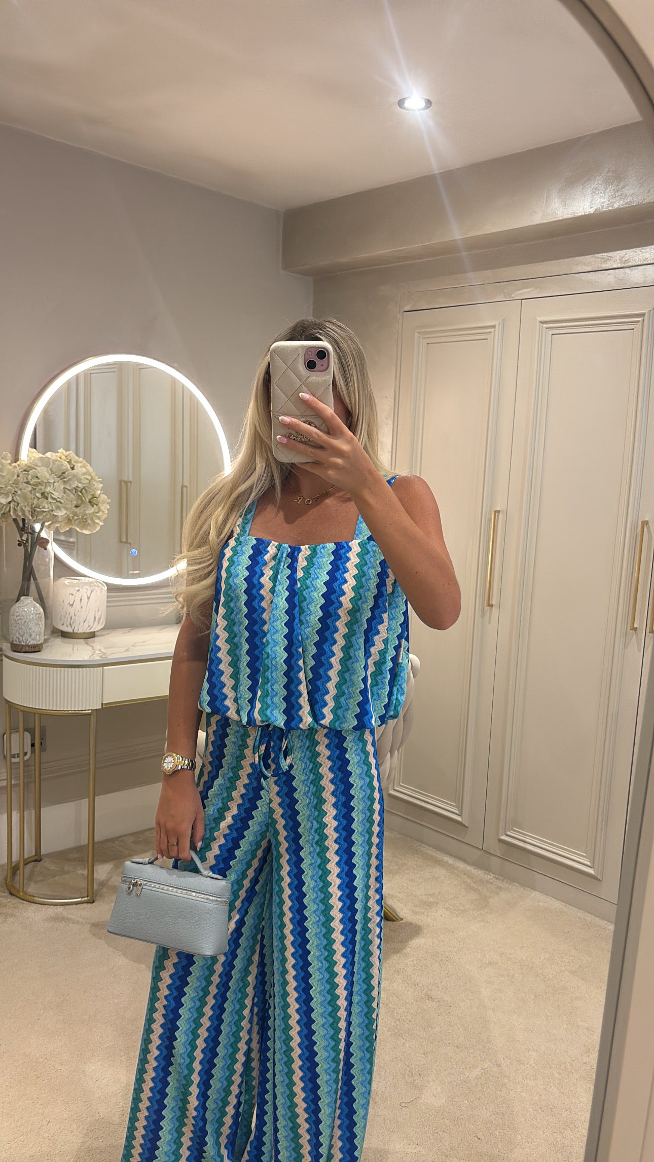 Zig zag trouser set