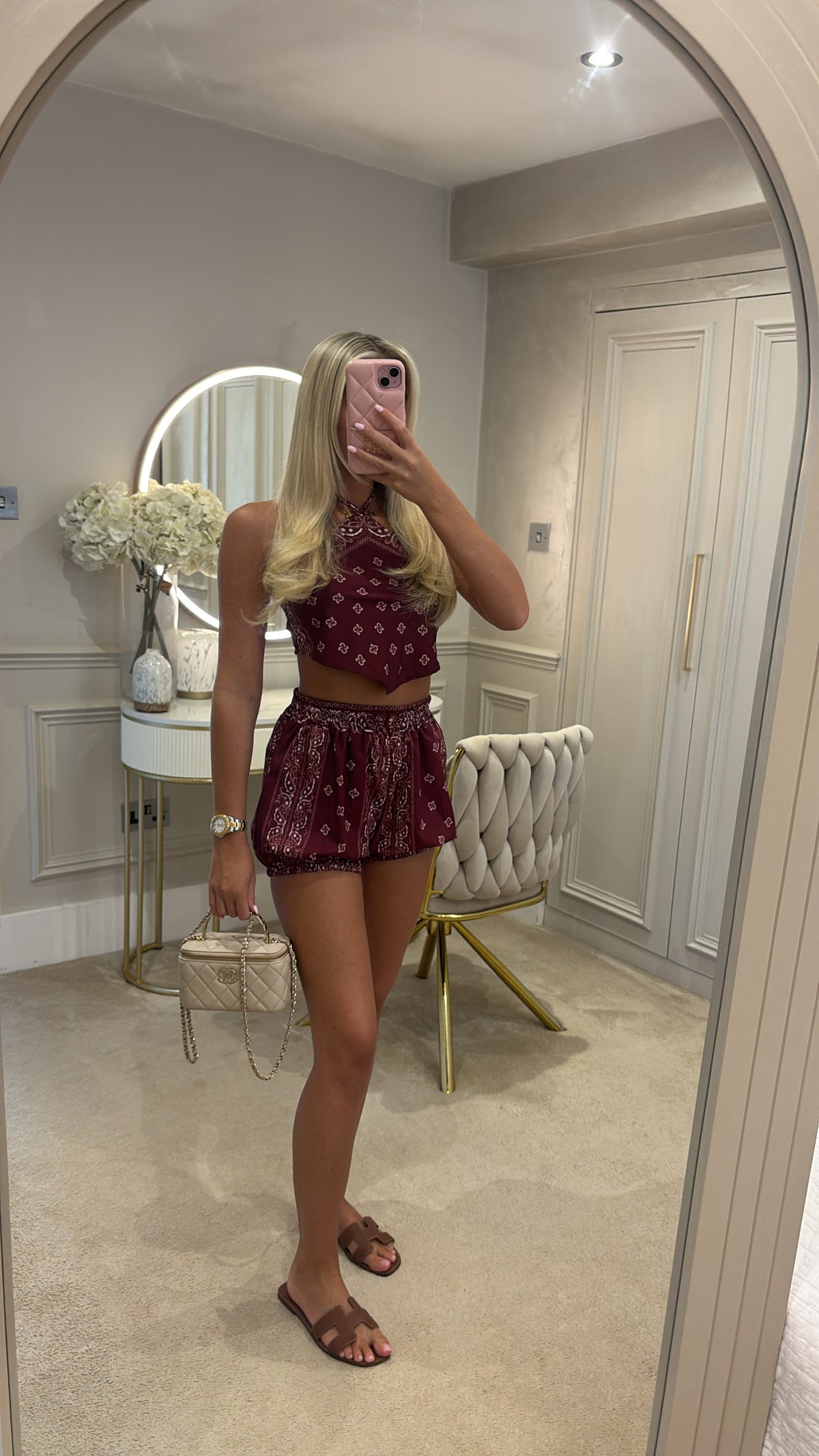 Bandanna print short set