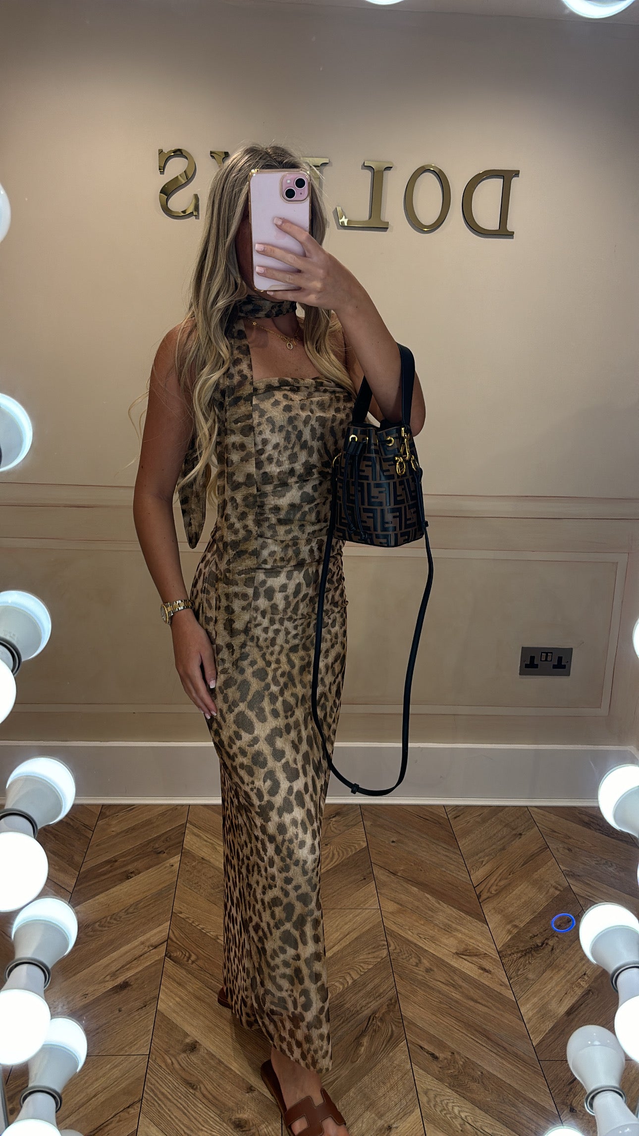 Leopard scarf co-ord