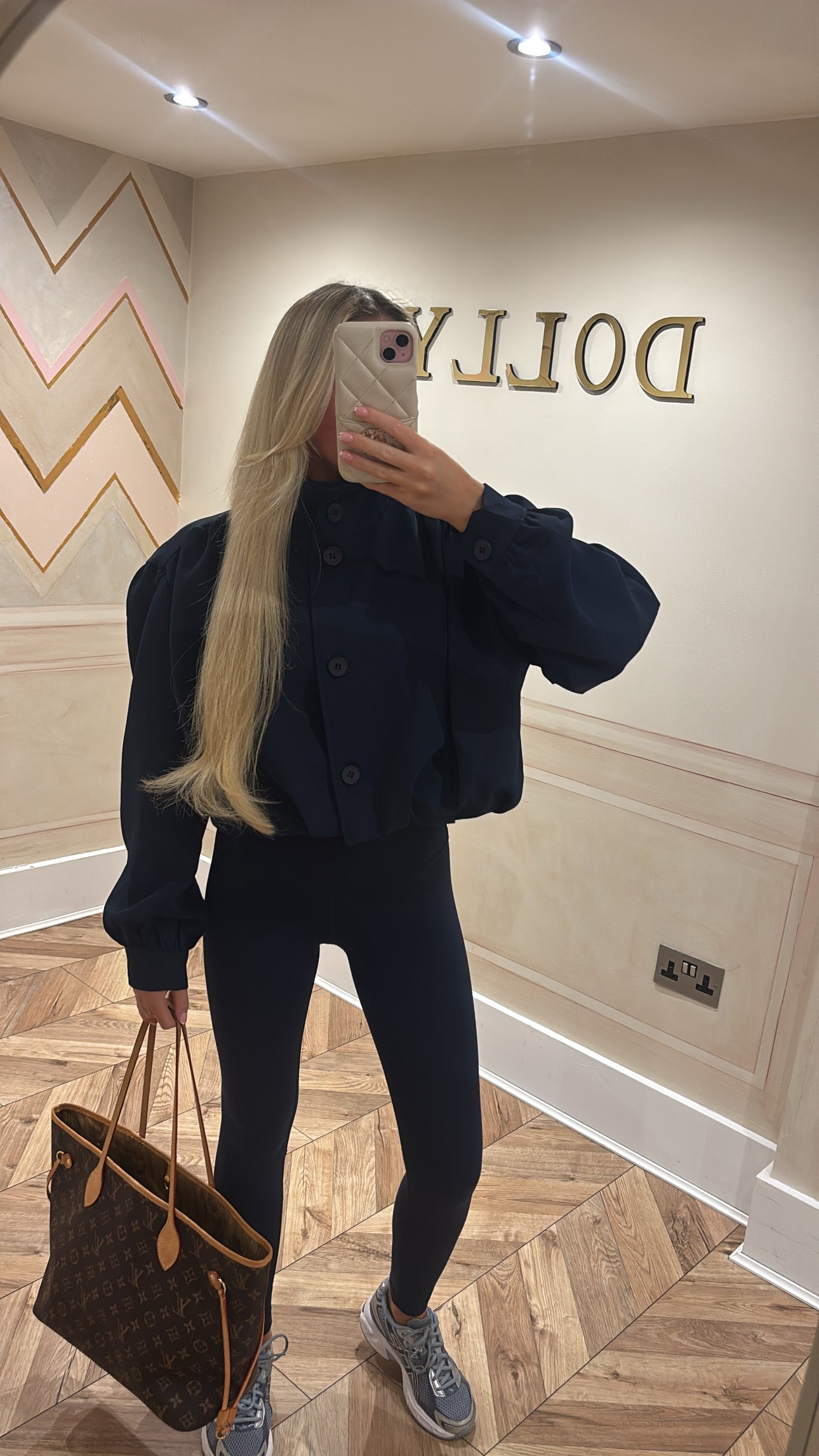 Puff sleeve cropped jacket