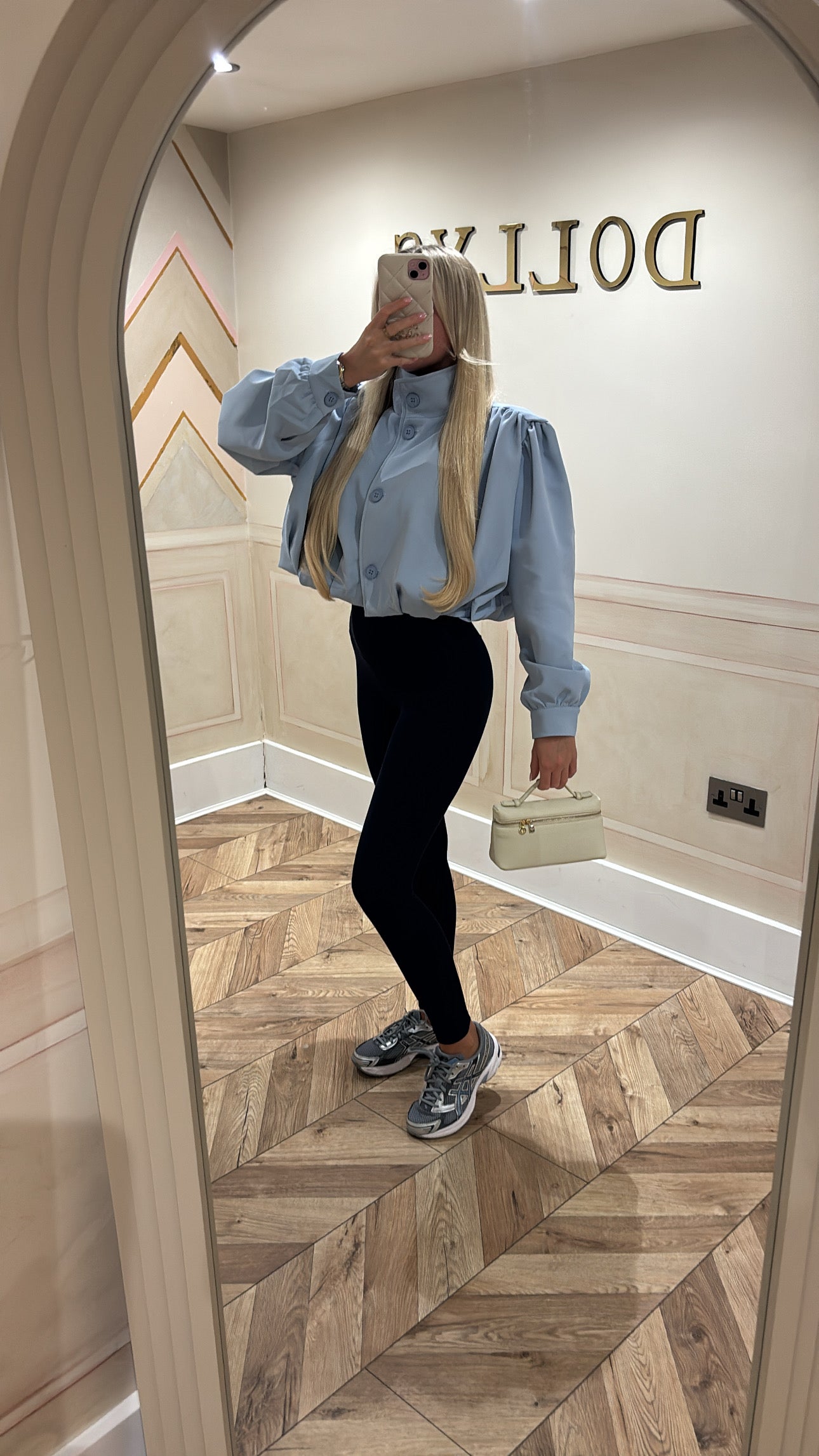 Puff sleeve cropped jacket