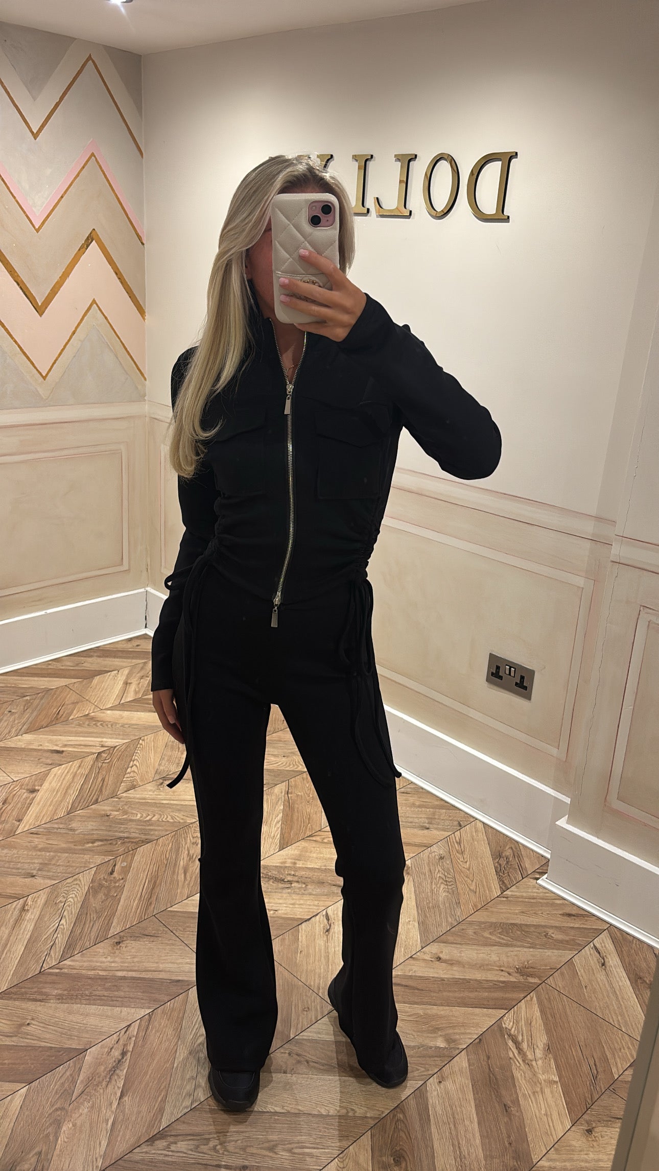 Ruched flared lounge set