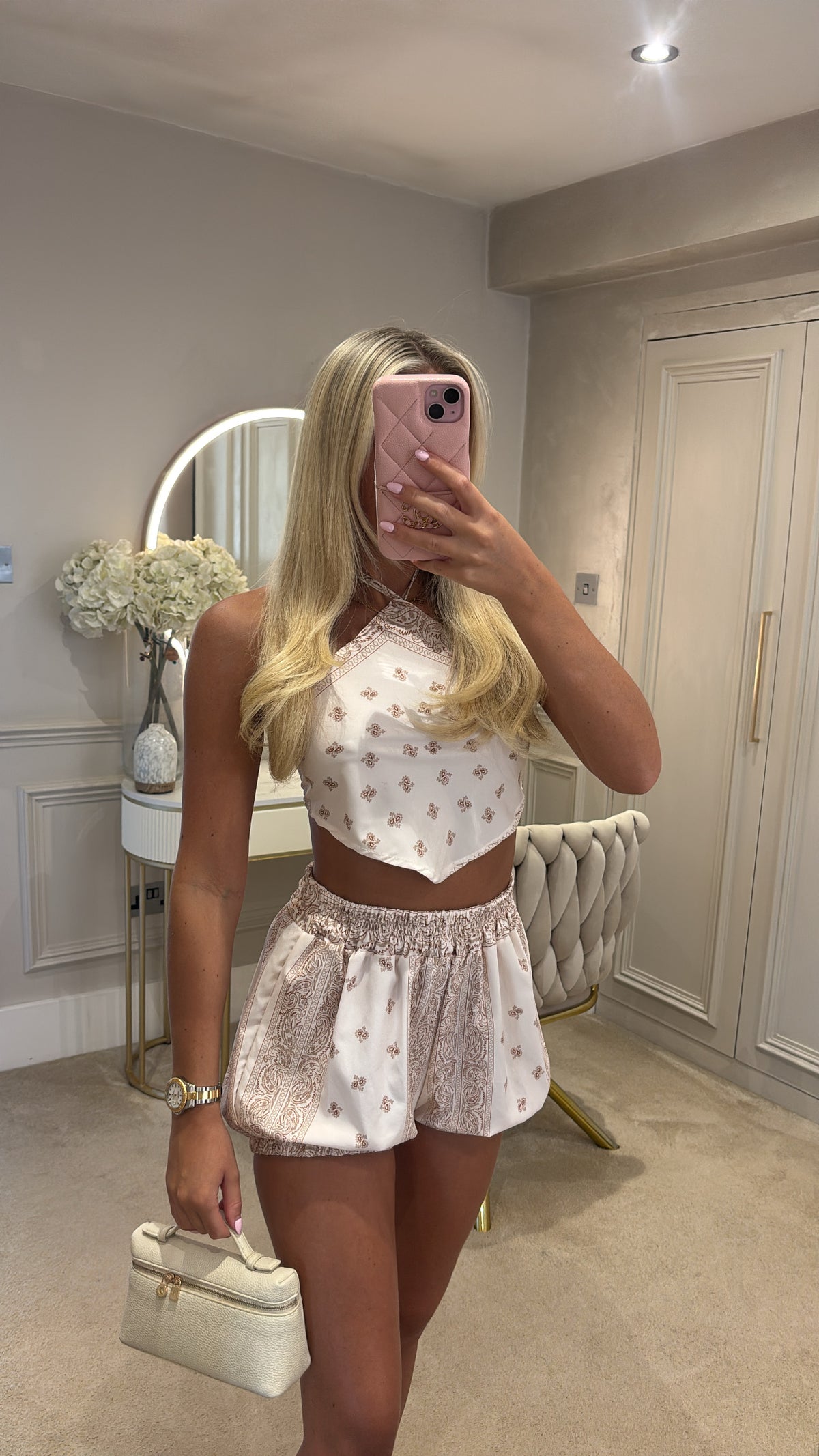 Bandanna print short set
