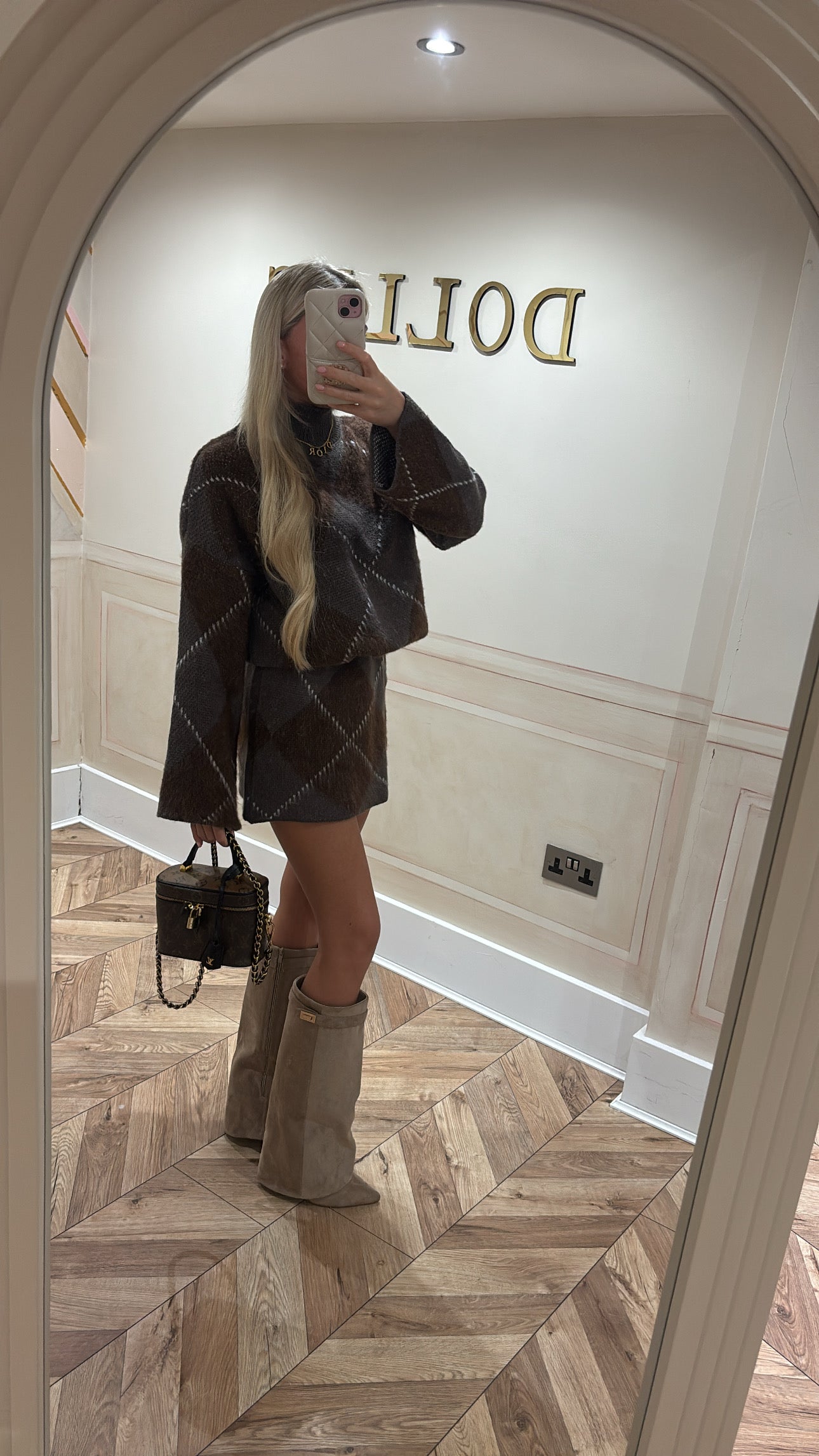 Knitted skirt and top