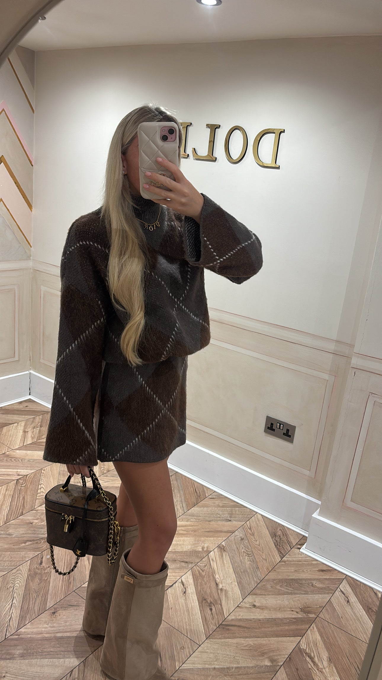 Knitted skirt and top