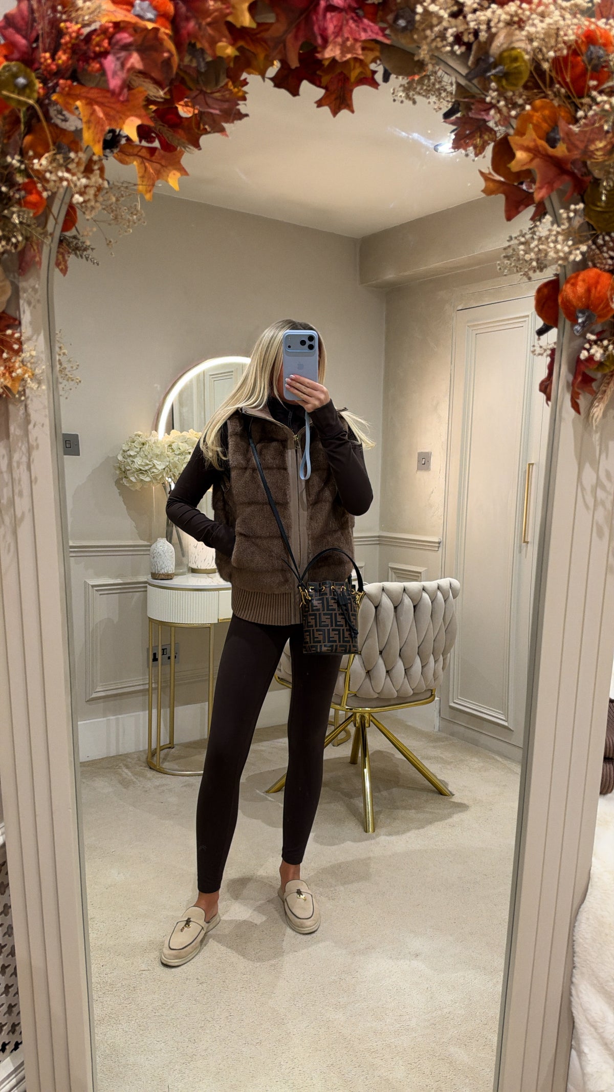 Fur gold zip cardigans