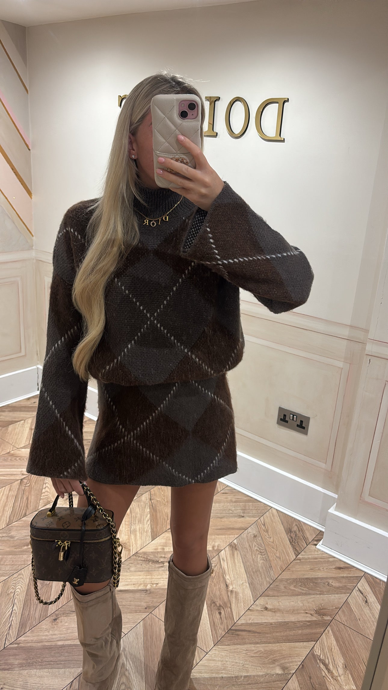 Knitted skirt and top