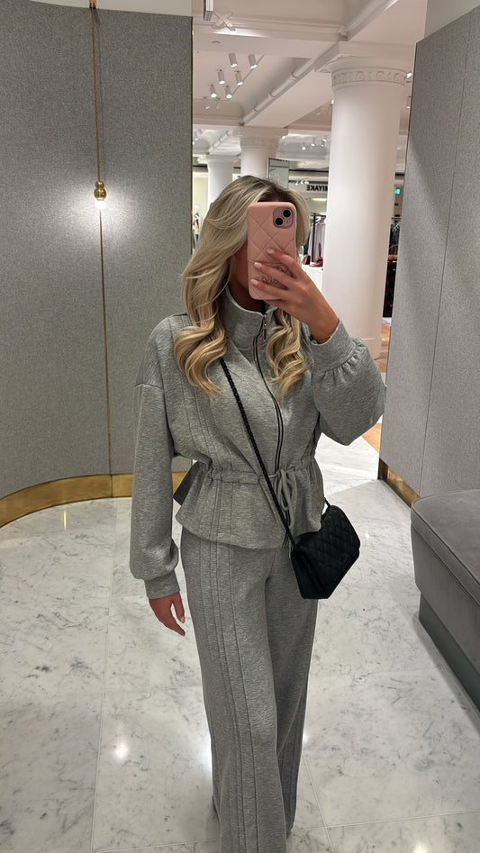 Tie waist peplum lounge set