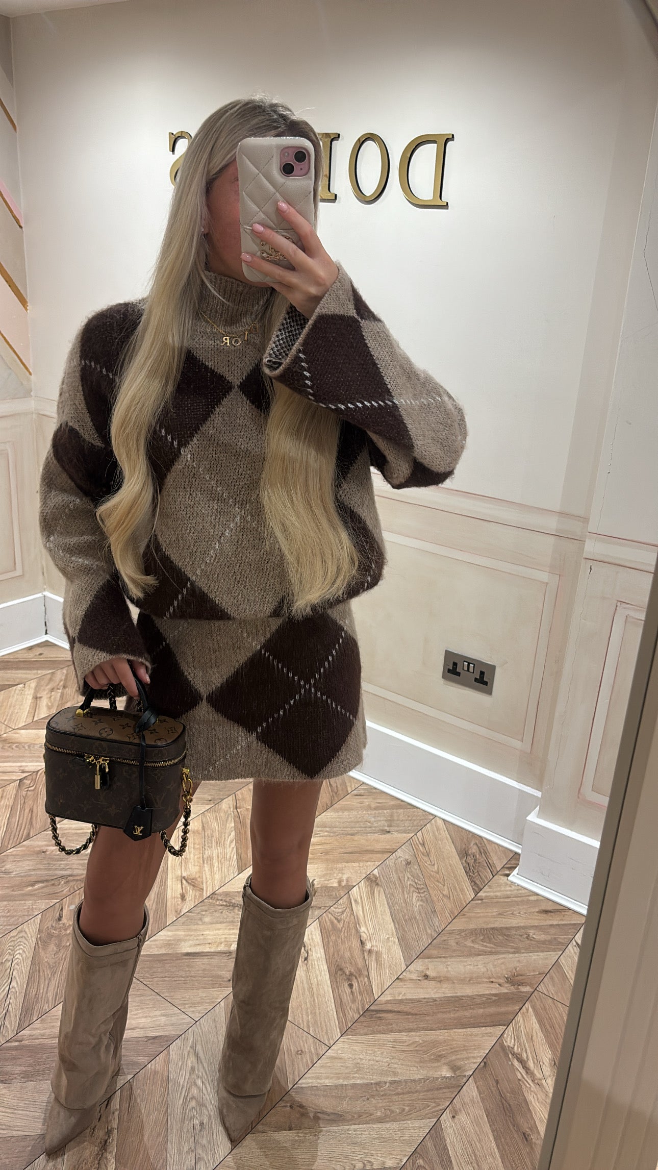 Knitted skirt and top