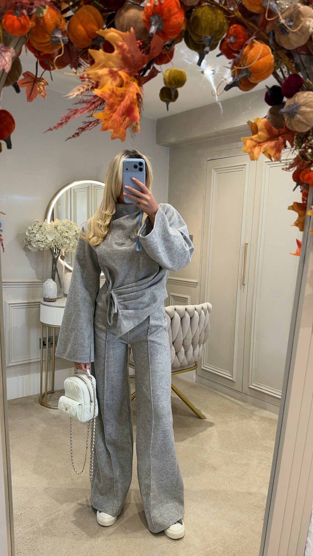 Bell sleeve flared lounge set