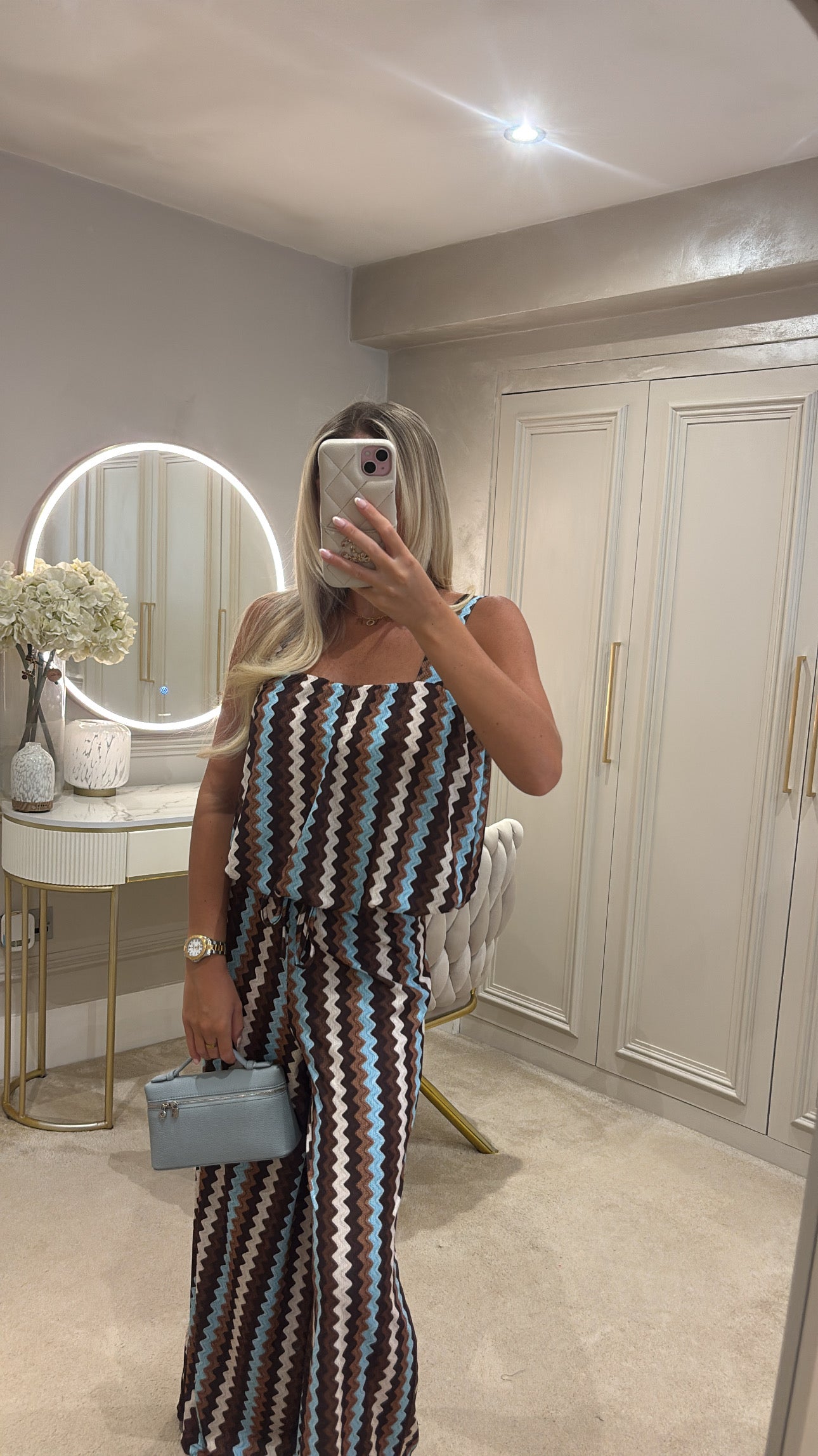 Zig zag trouser set