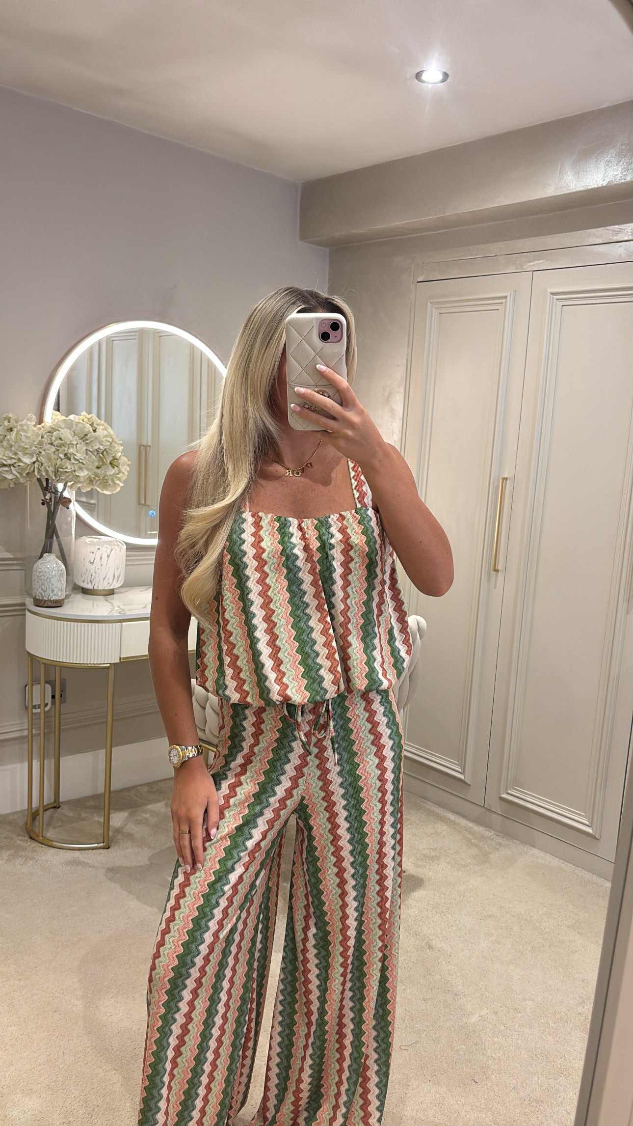 Zig zag trouser set