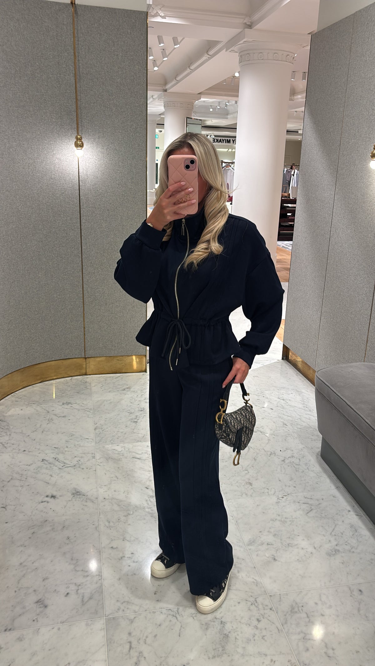 Tie waist peplum lounge set