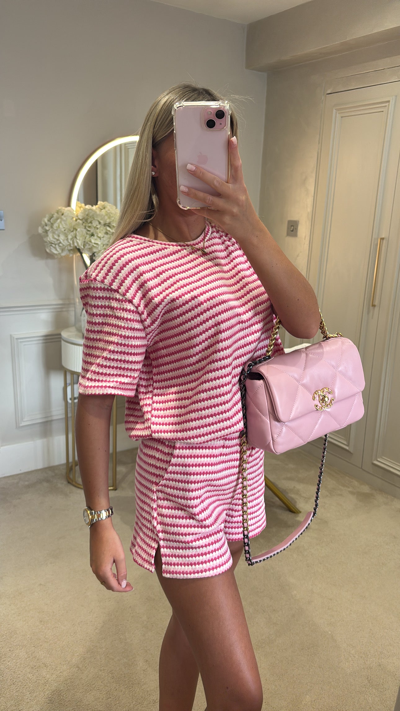 Multi colour t-shirt short set