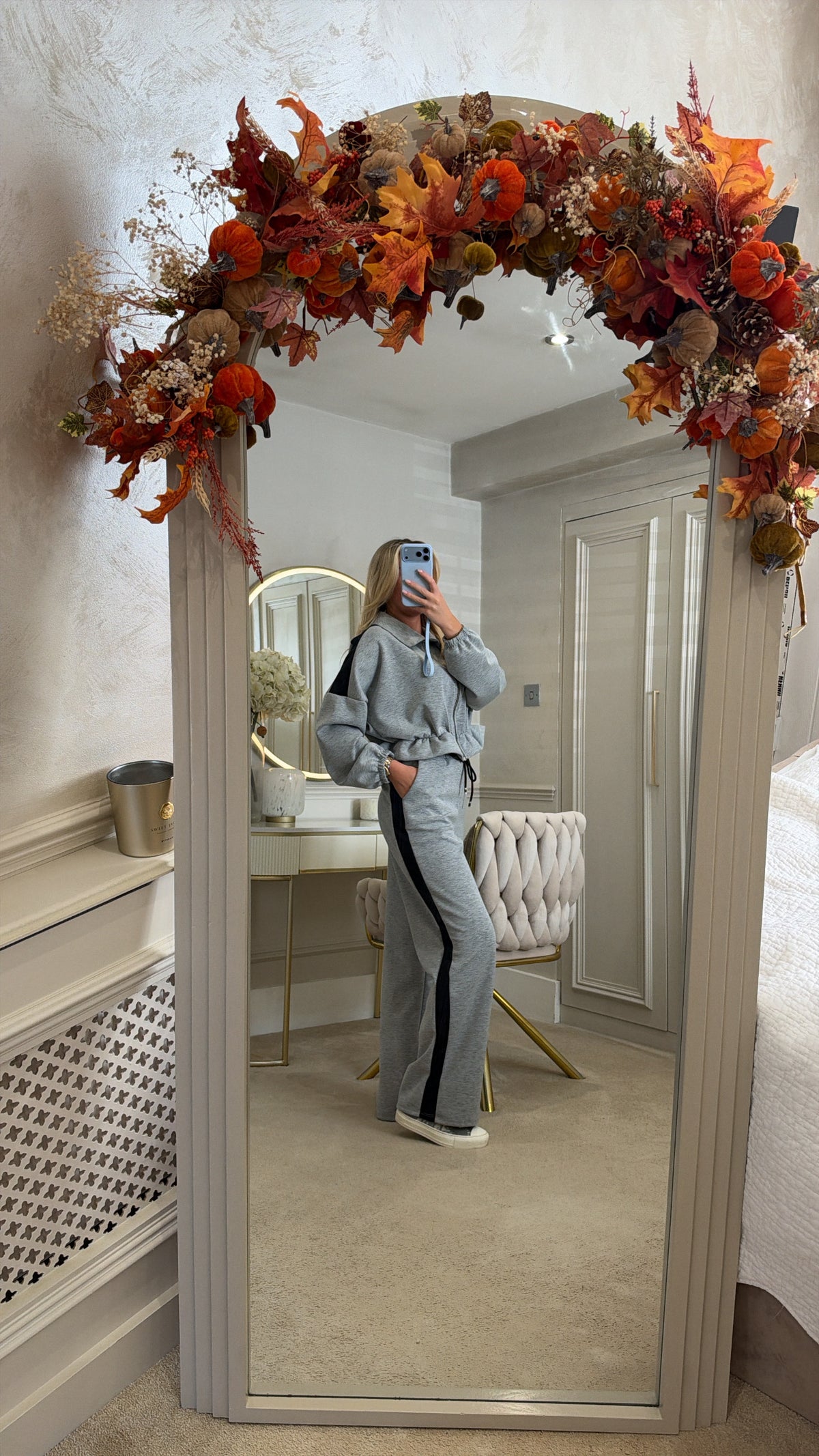 Frill stripe lounge set