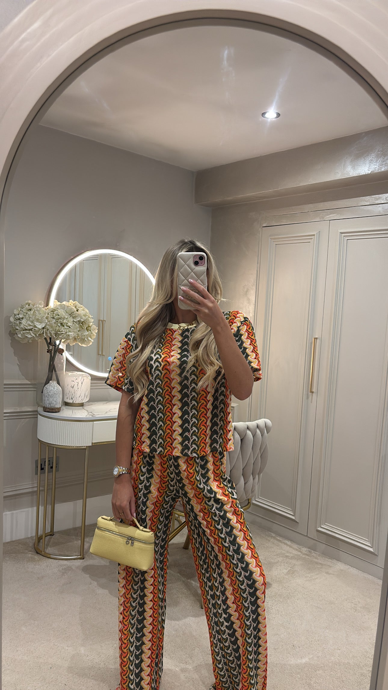 Pattern T-shirt trouser co-ord