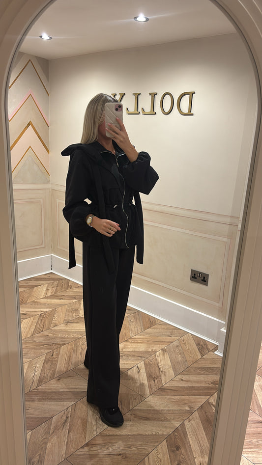 Bow pull in waist lounge set