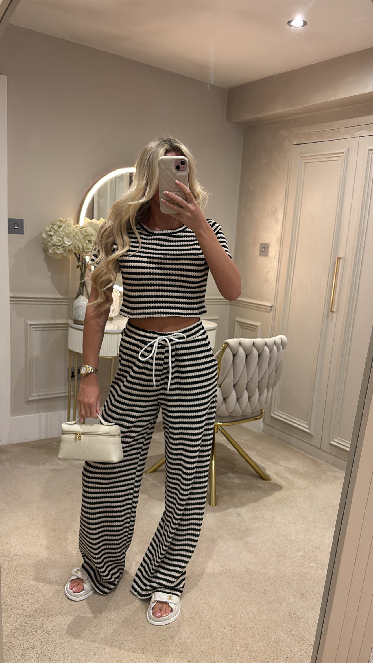 Cropped t-shirt lounge set