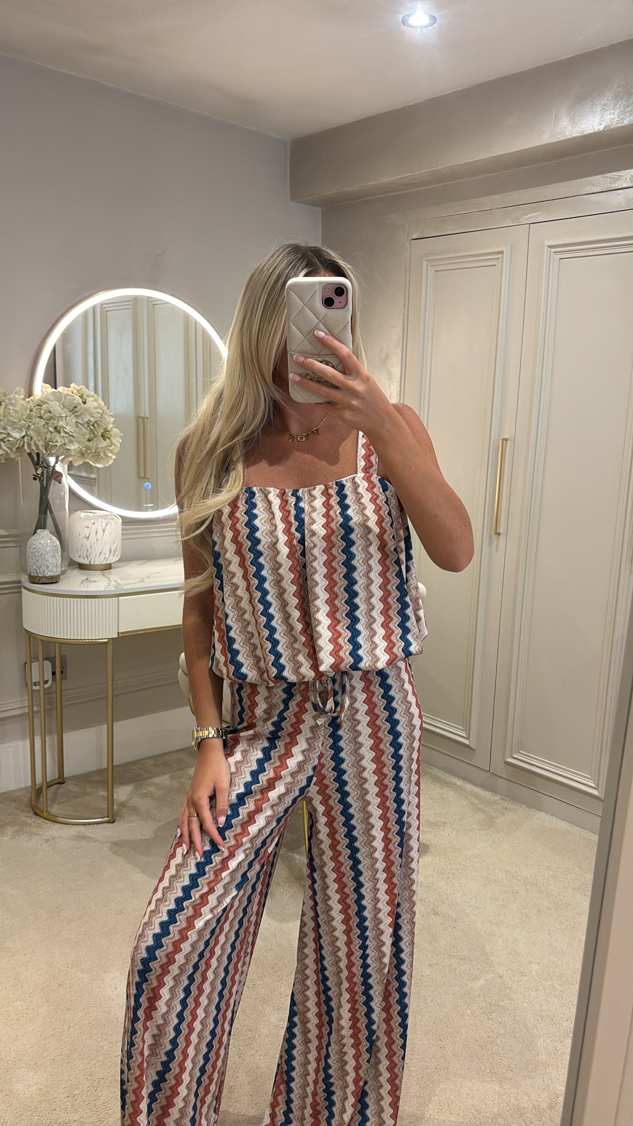 Zig zag trouser set