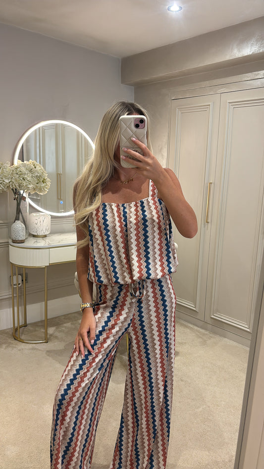 Zig zag trouser set
