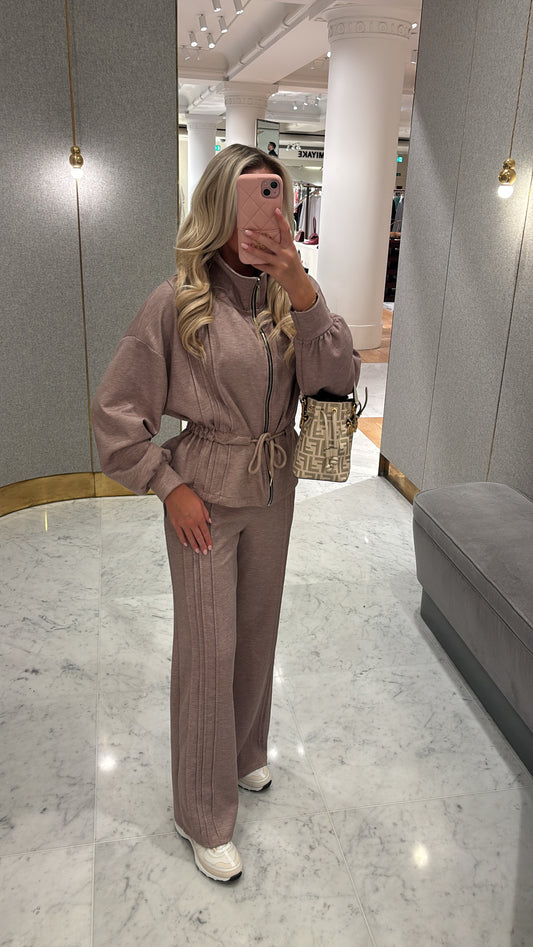 Tie waist peplum lounge set