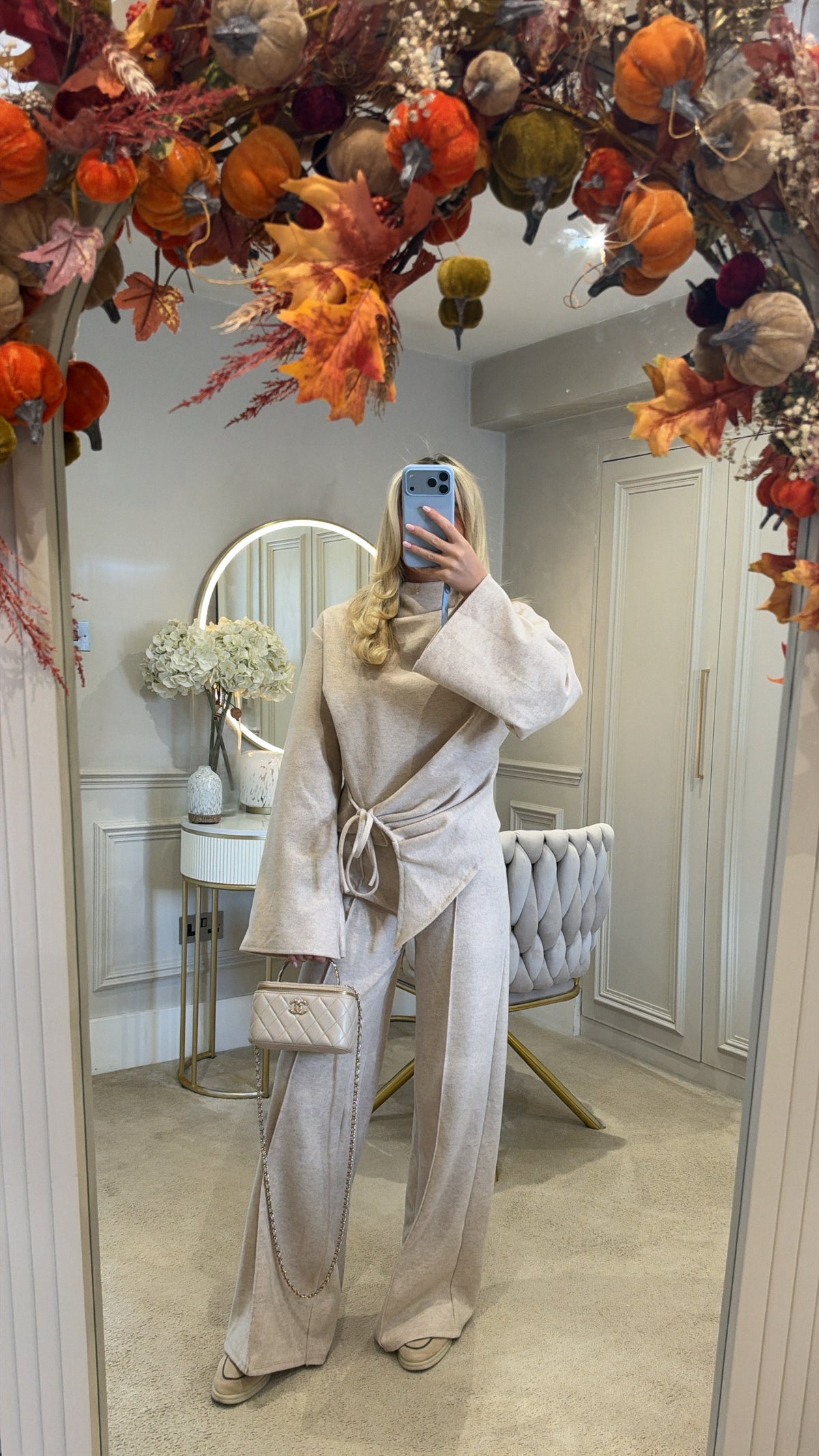 Bell sleeve flared lounge set