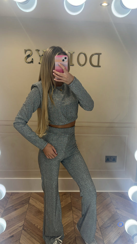 Glitter trouser set