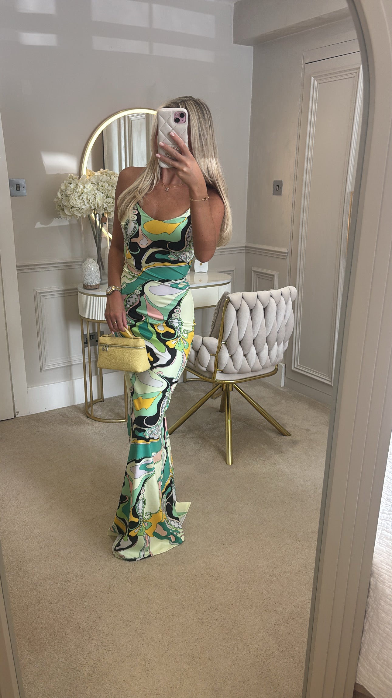 Printed pattern maxi dress