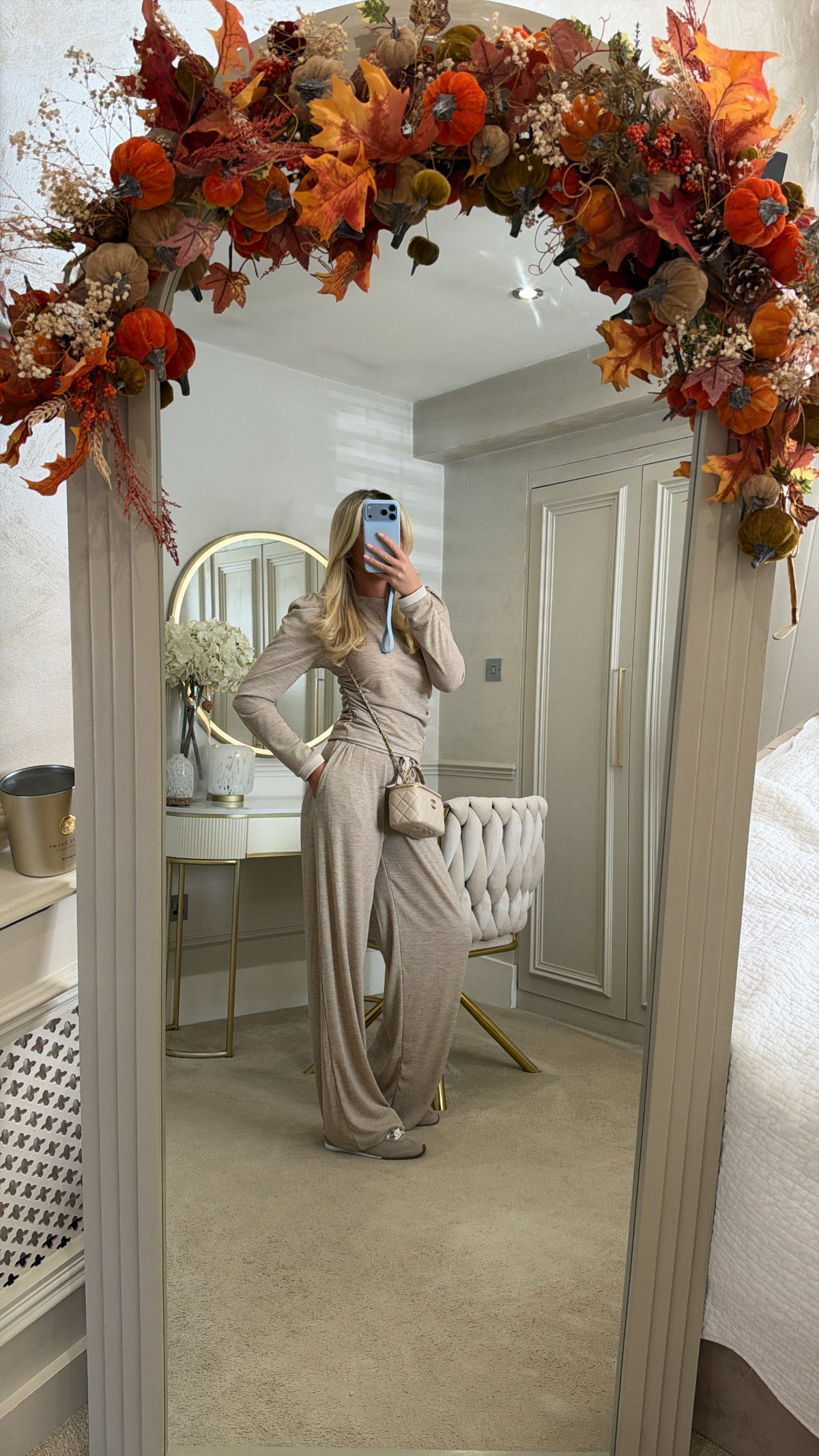 Ruched flared soft lounge set