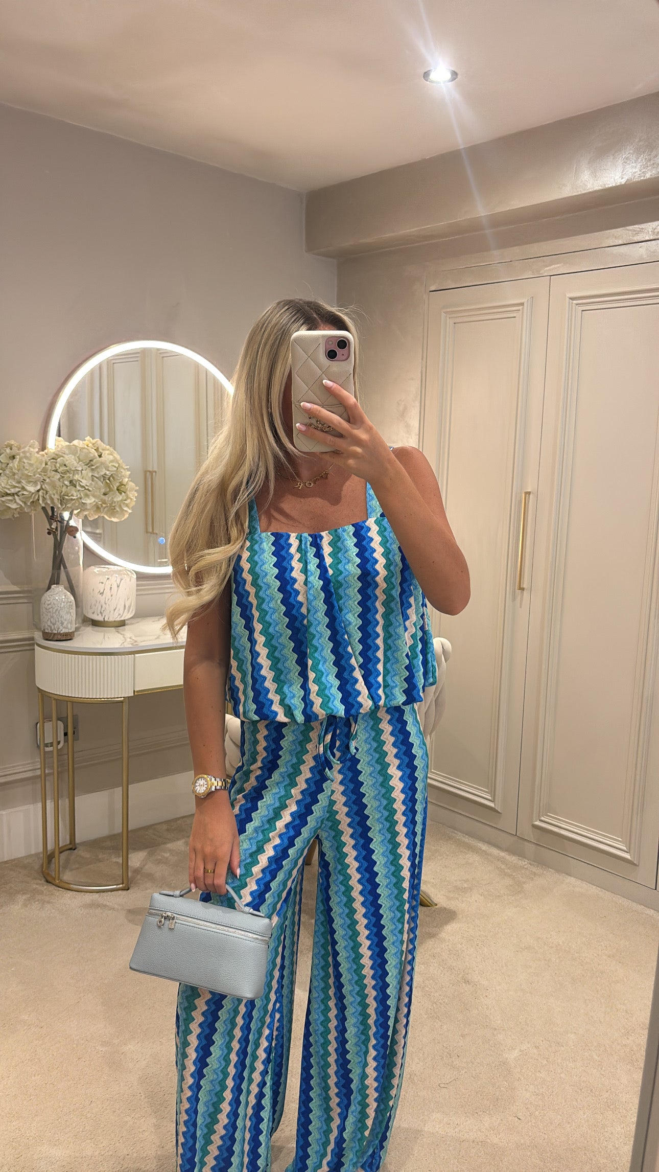 Zig zag trouser set