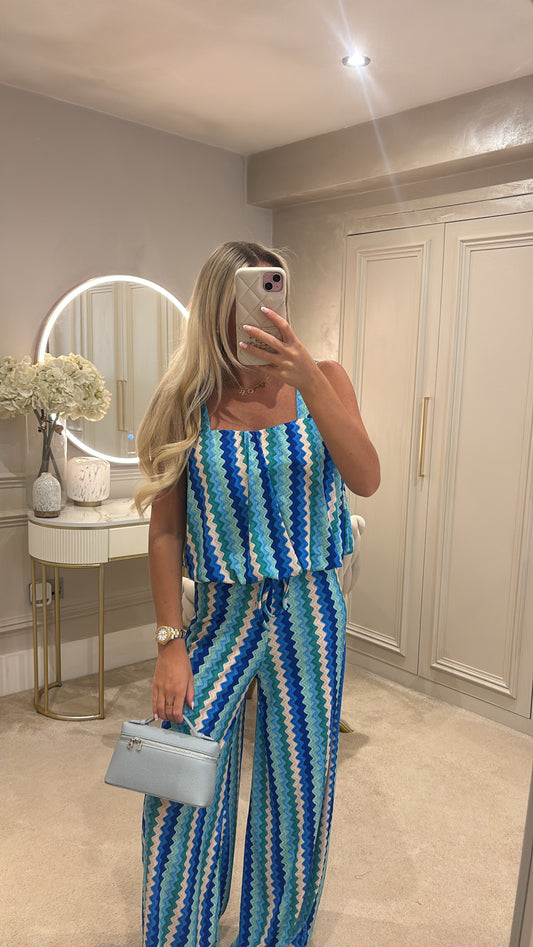 Zig zag trouser set