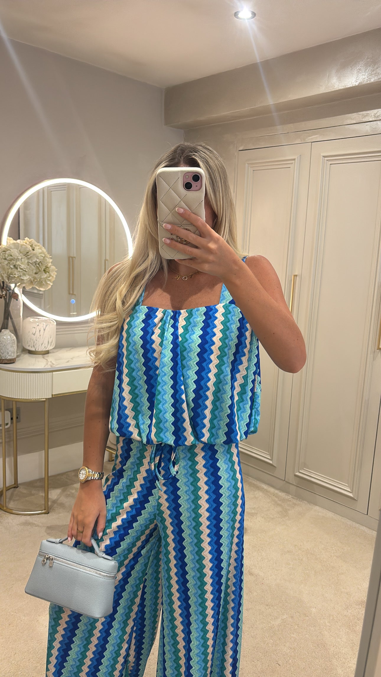 Zig zag trouser set