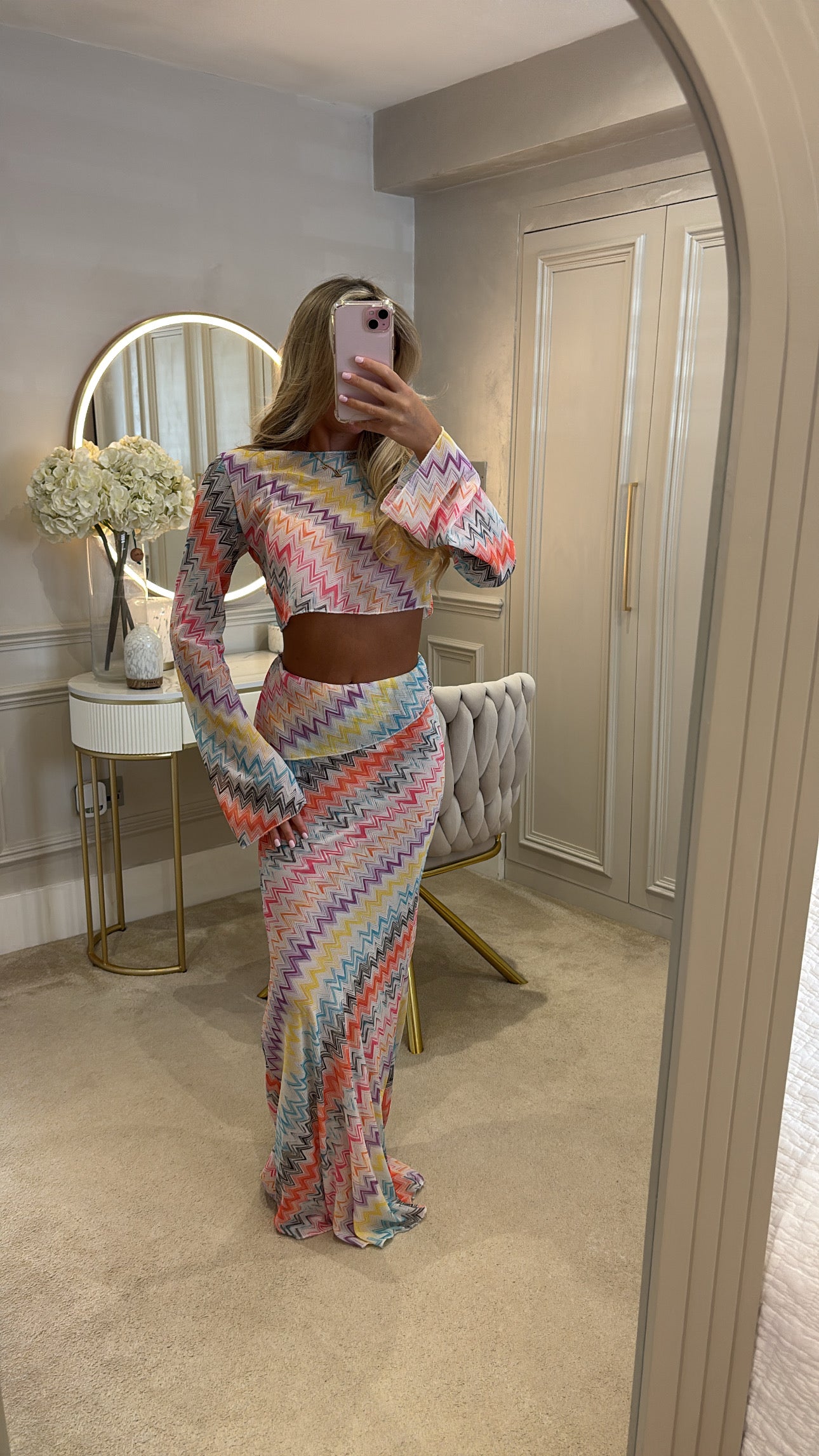 Zig zag maxi co-ord