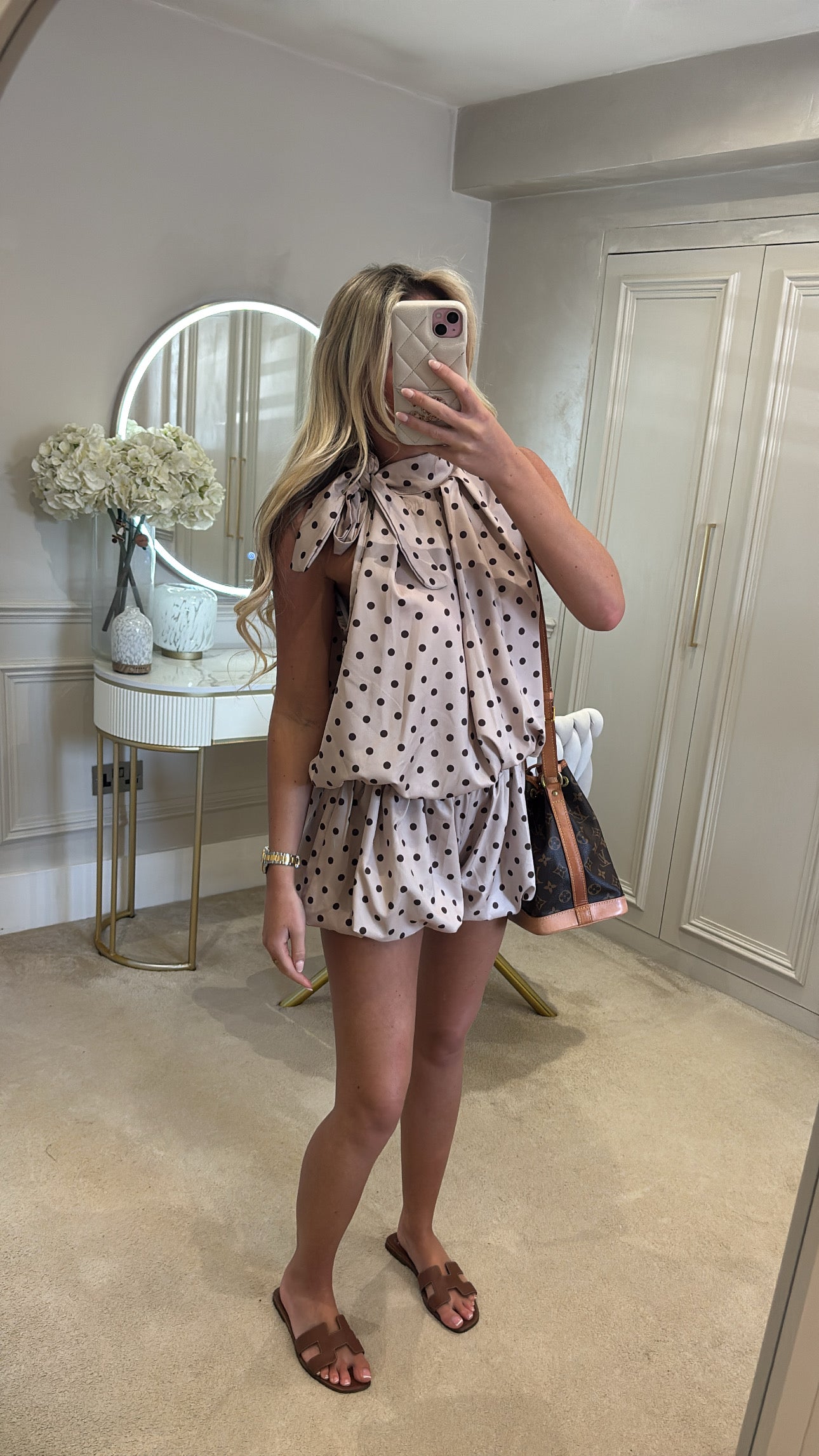 Polkadot balloon short co-ord
