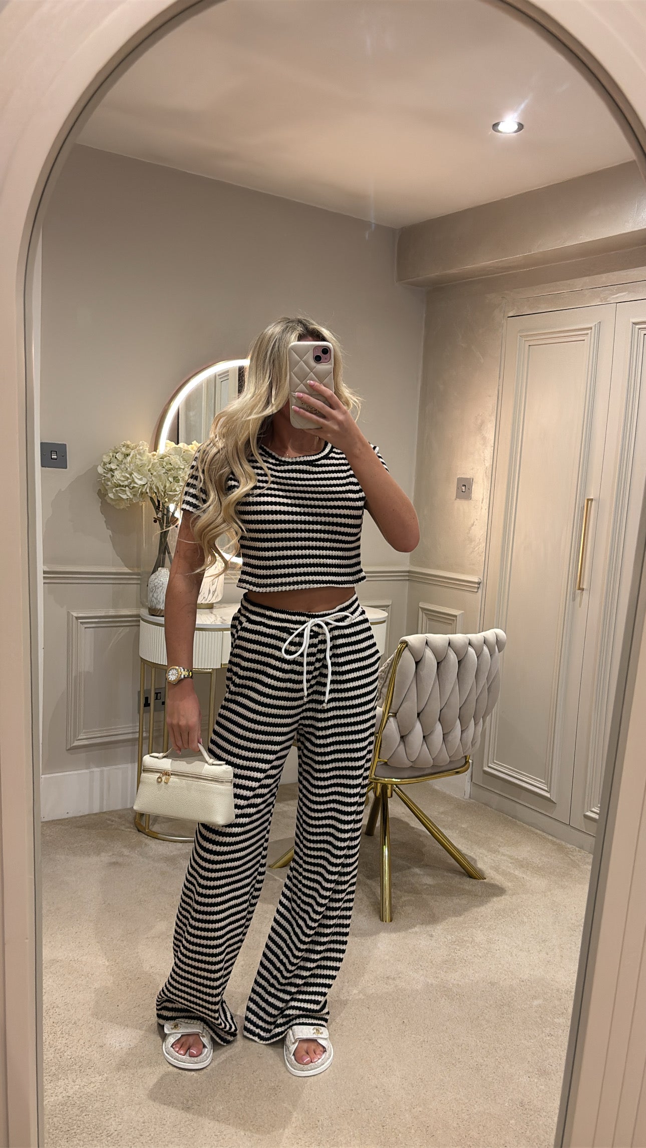 Cropped t-shirt lounge set