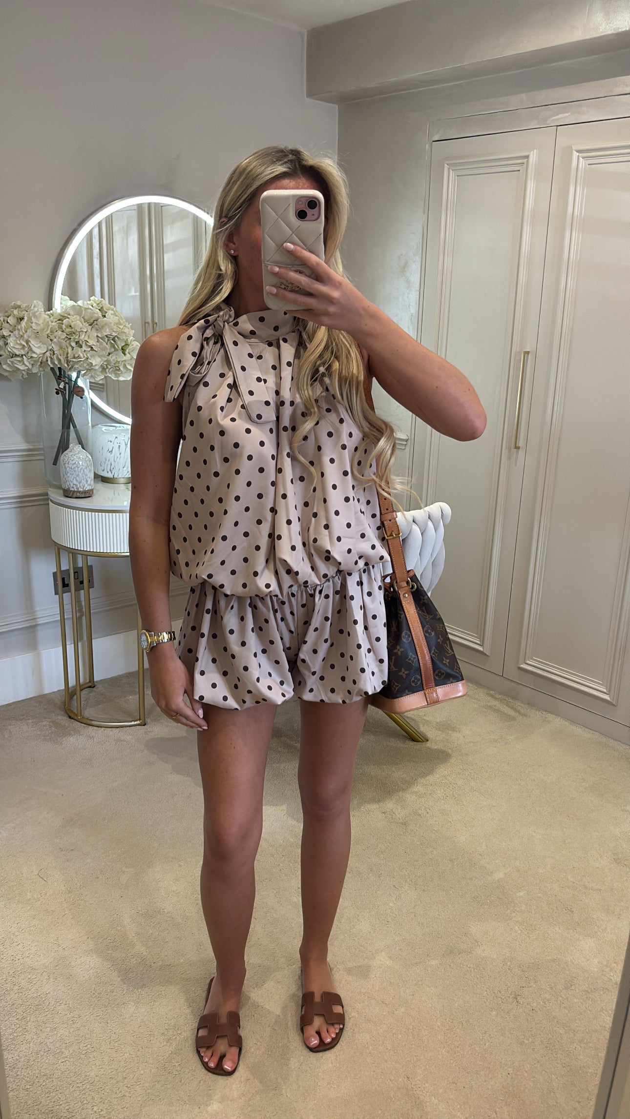 Polkadot balloon short co-ord