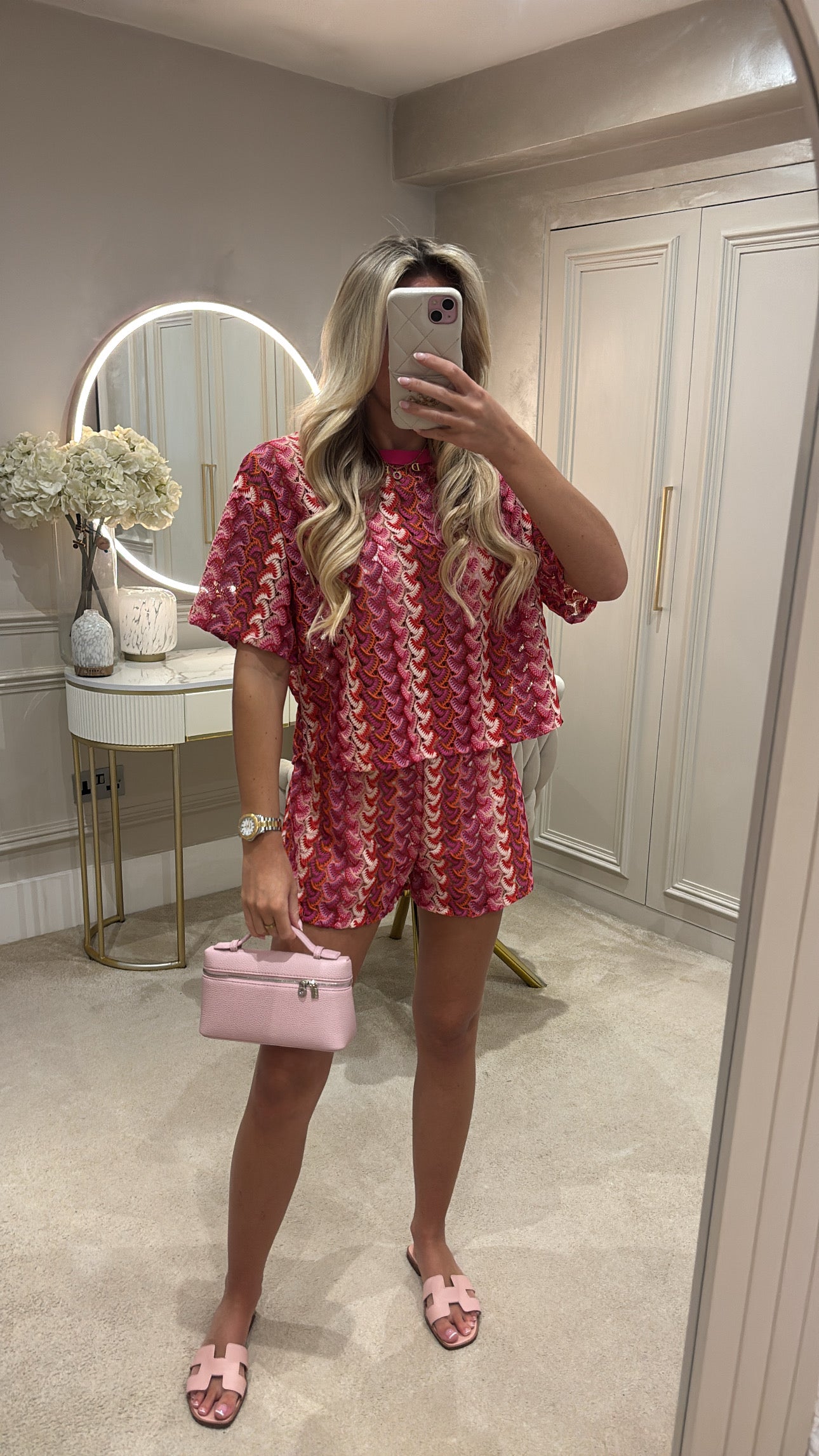 Pattern T-shirt co-ord