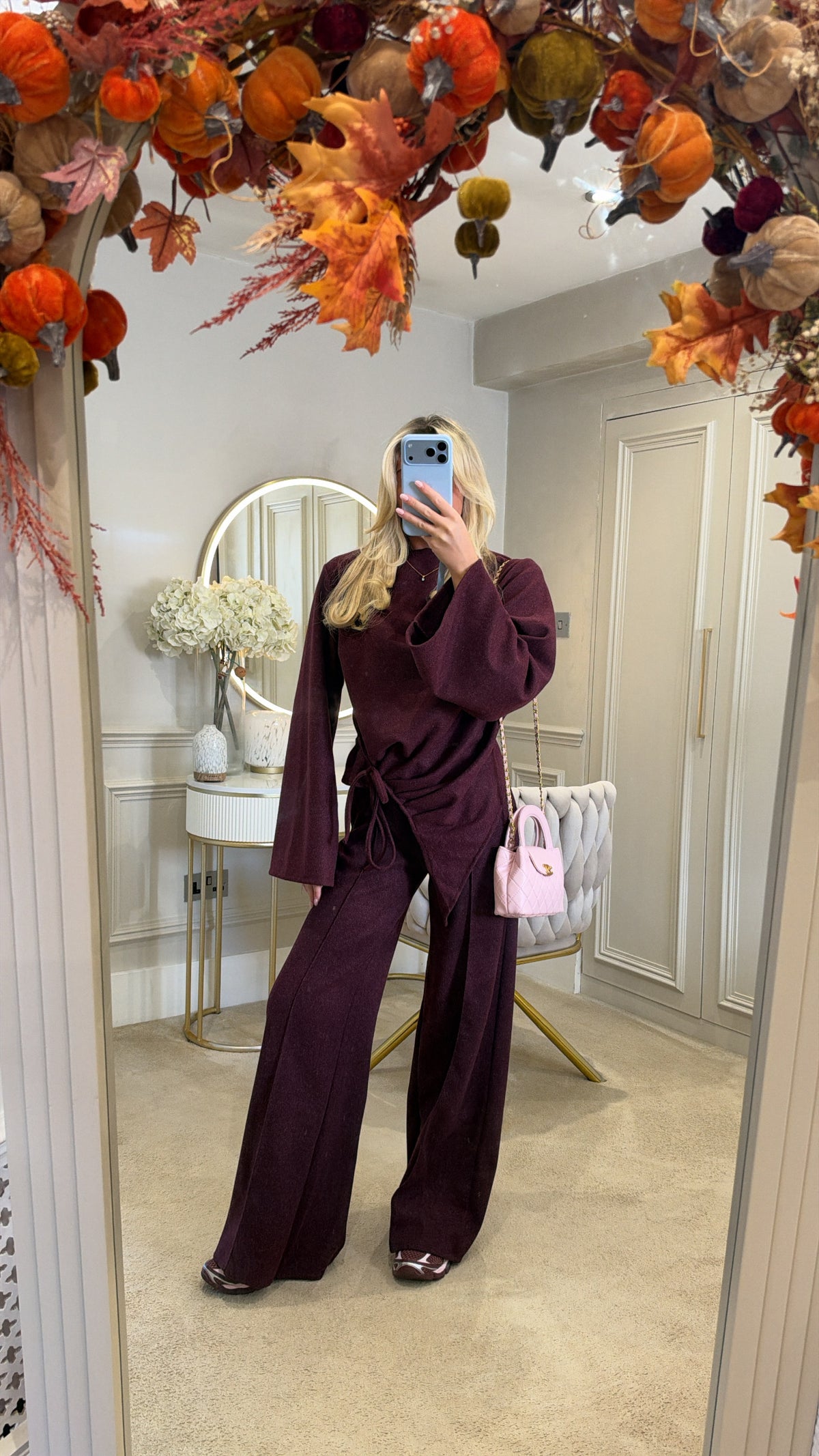 Bell sleeve flared lounge set