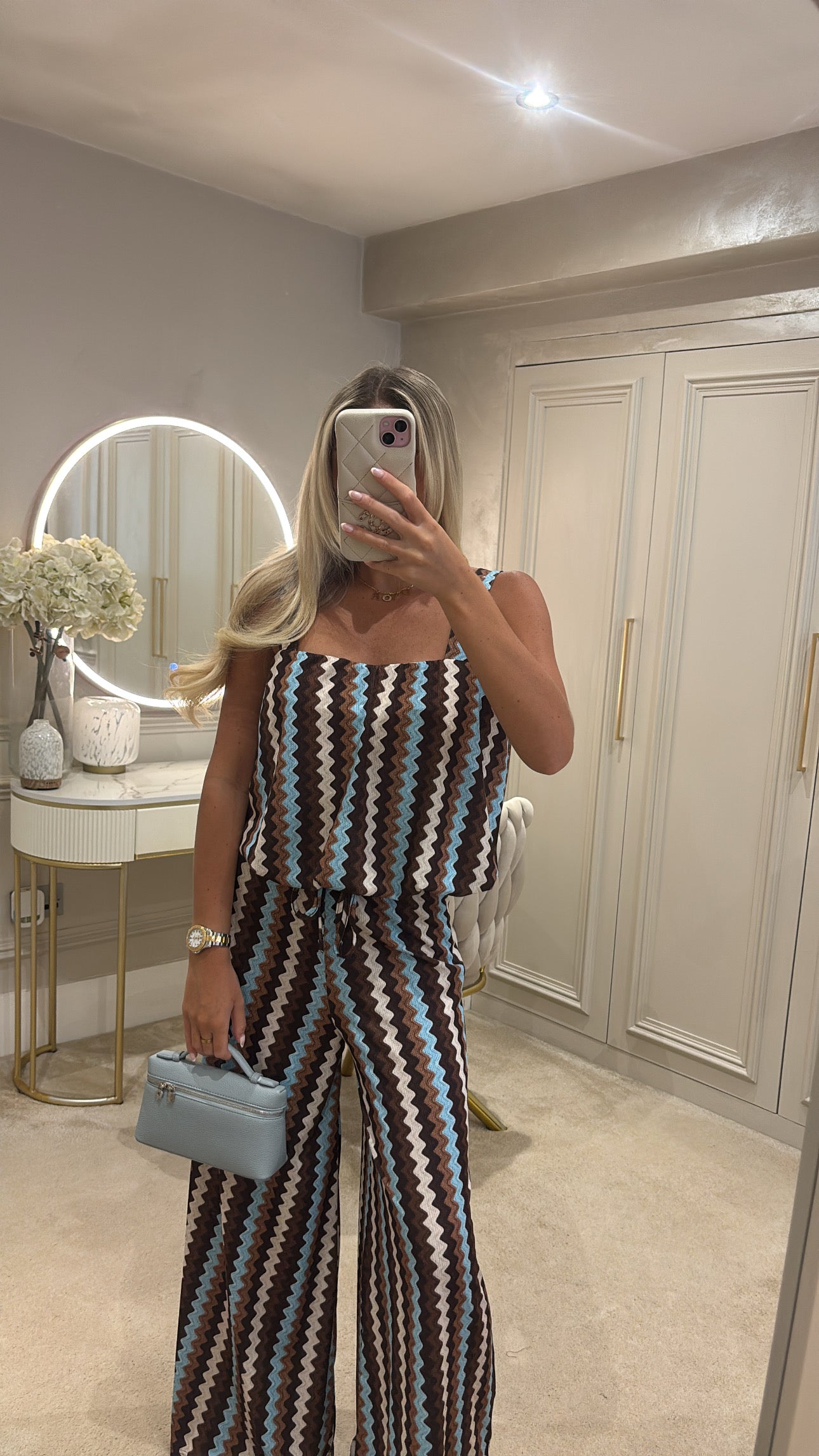 Zig zag trouser set