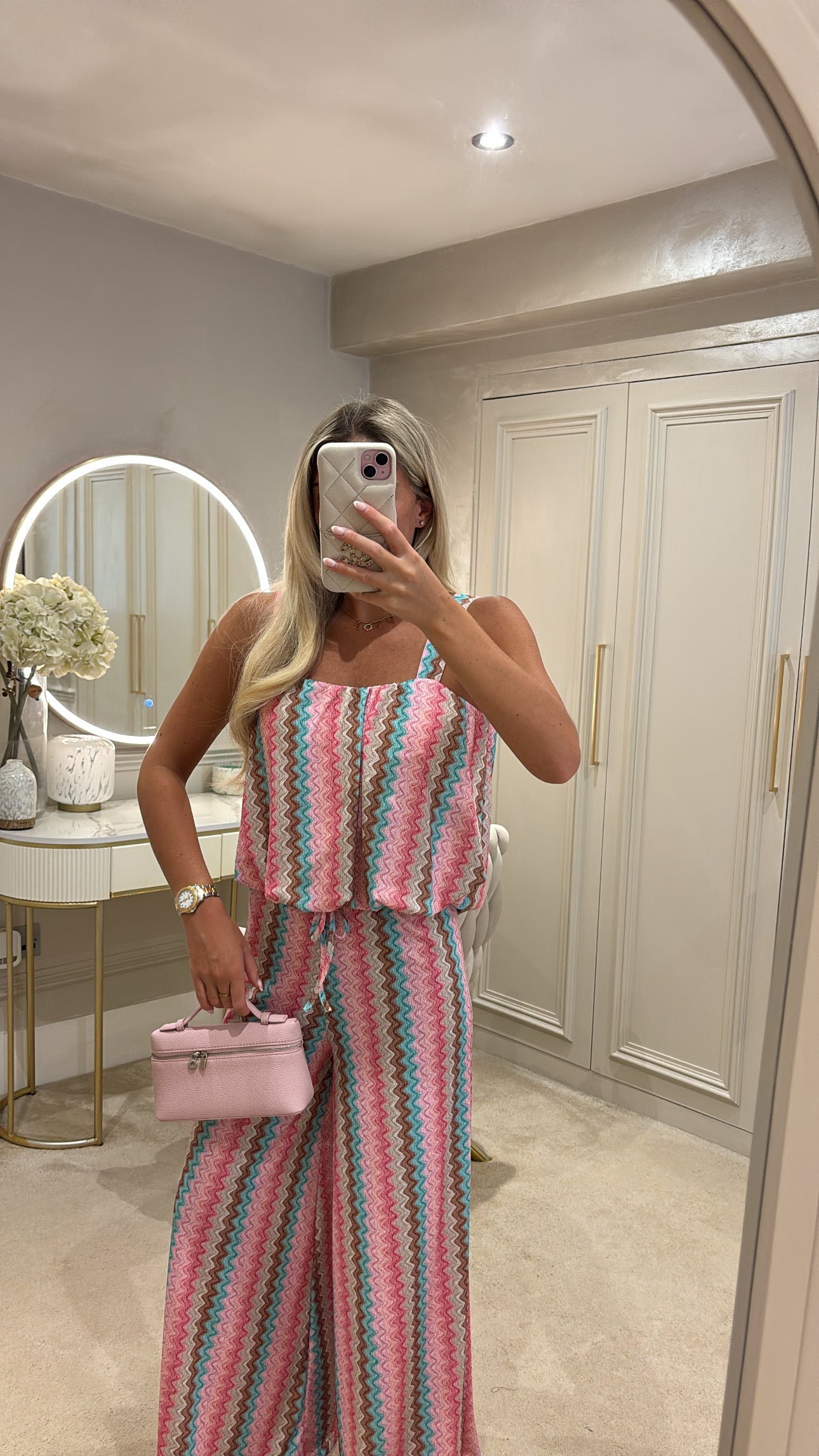 Zig zag trouser set