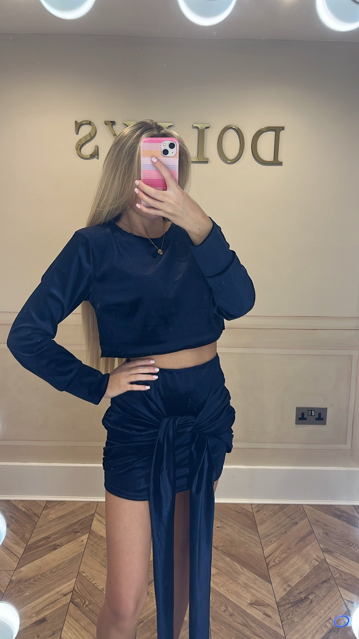 Velvet tie co-ord