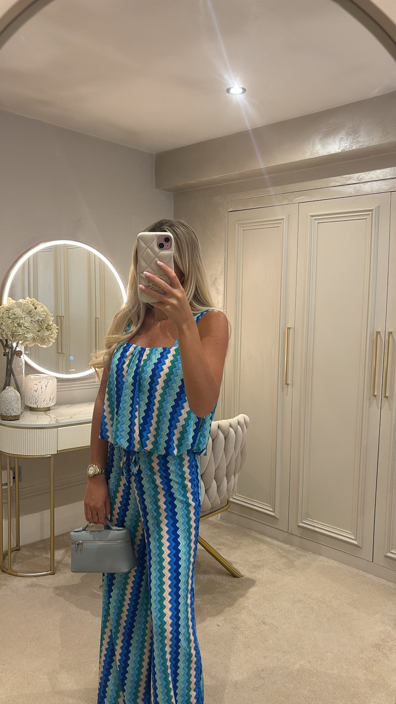 Zig zag trouser set